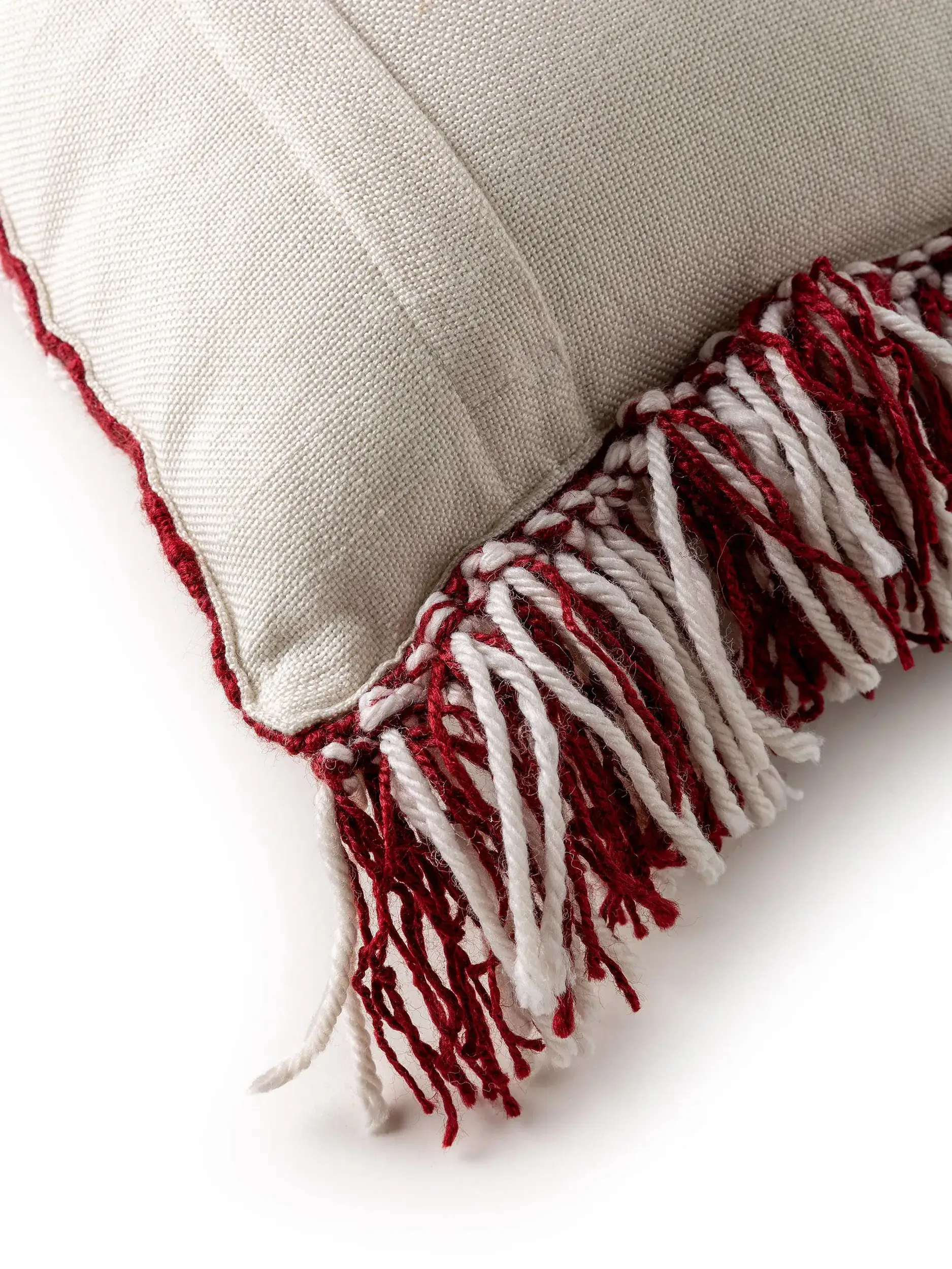 In- & Outdoor Kissen Morty Rot im Design Geometrisch aus 100% Polyester (recyceltes PET) von benuta Pure