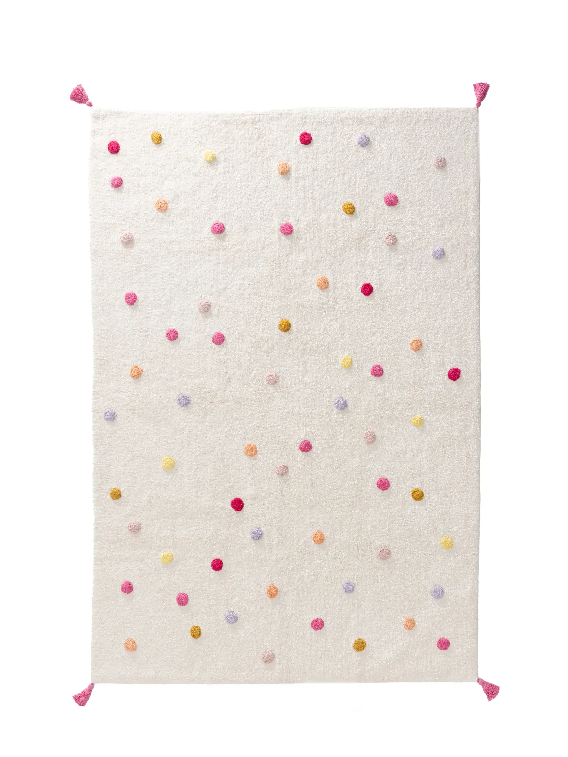 Teppe av 100% Recycelte Baumwolle i Multicolor med 100% Recycelte Baumwolle høy lugg fra Lytte