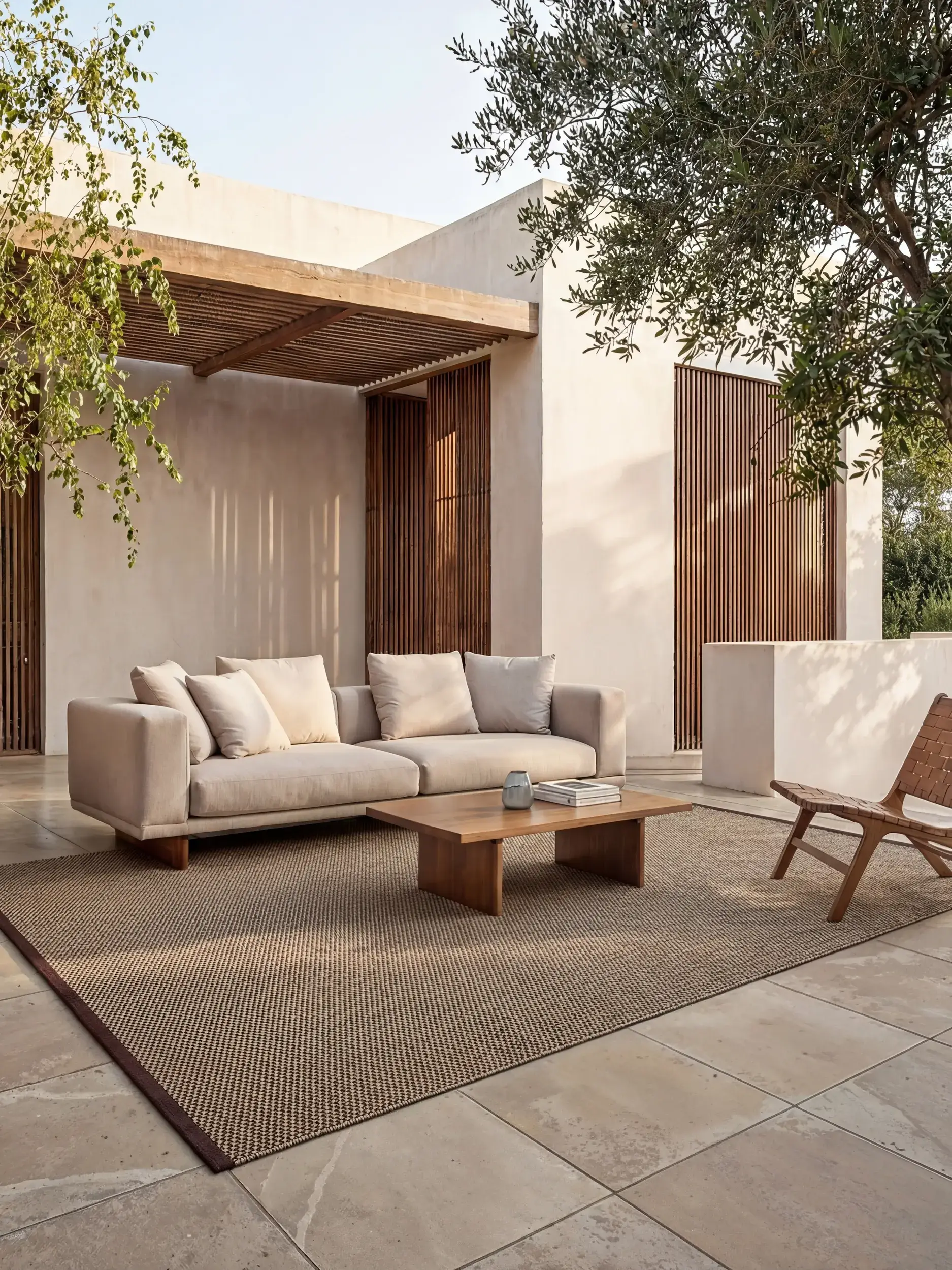 Teppich Arvea aus 100% Polyester (recyceltes PET) in  von benuta Pure