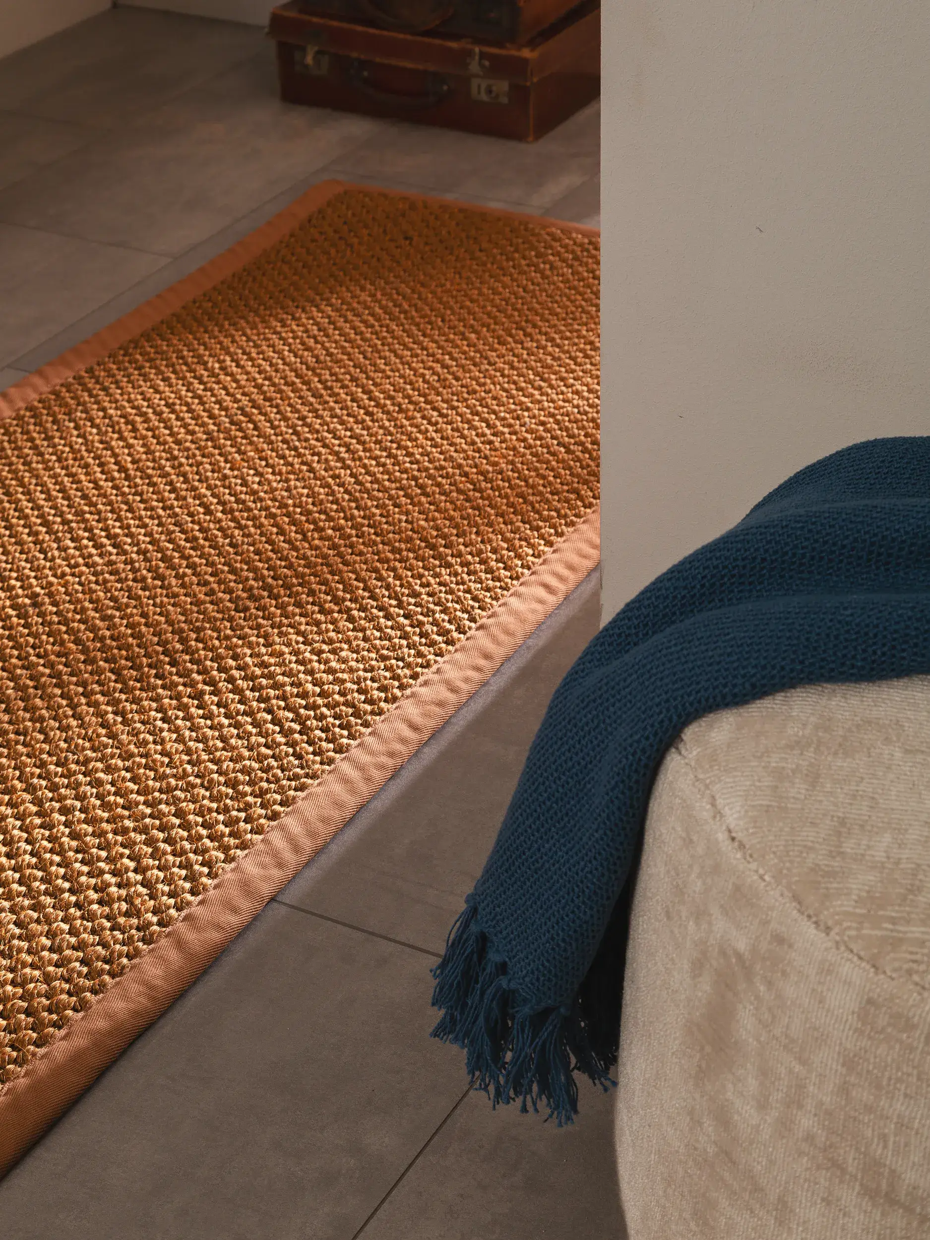 Tappeto di 100% Sisal in Marrone con pelo alto 100% Sisal da benuta pure