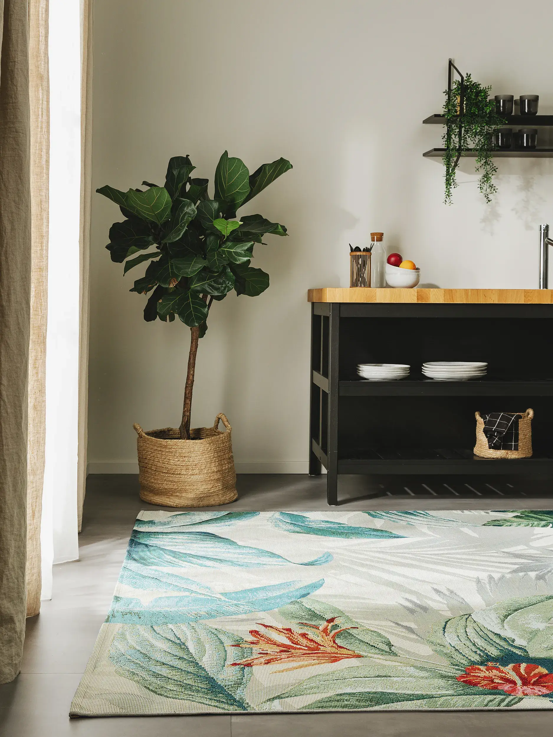Tapis en 76% Polypropylène, 23% Polyester, 1% Latex en Multicouleur avec une pile de 76% Polypropylène, 23% Polyester, 1% Latex de hauteur de benuta nest