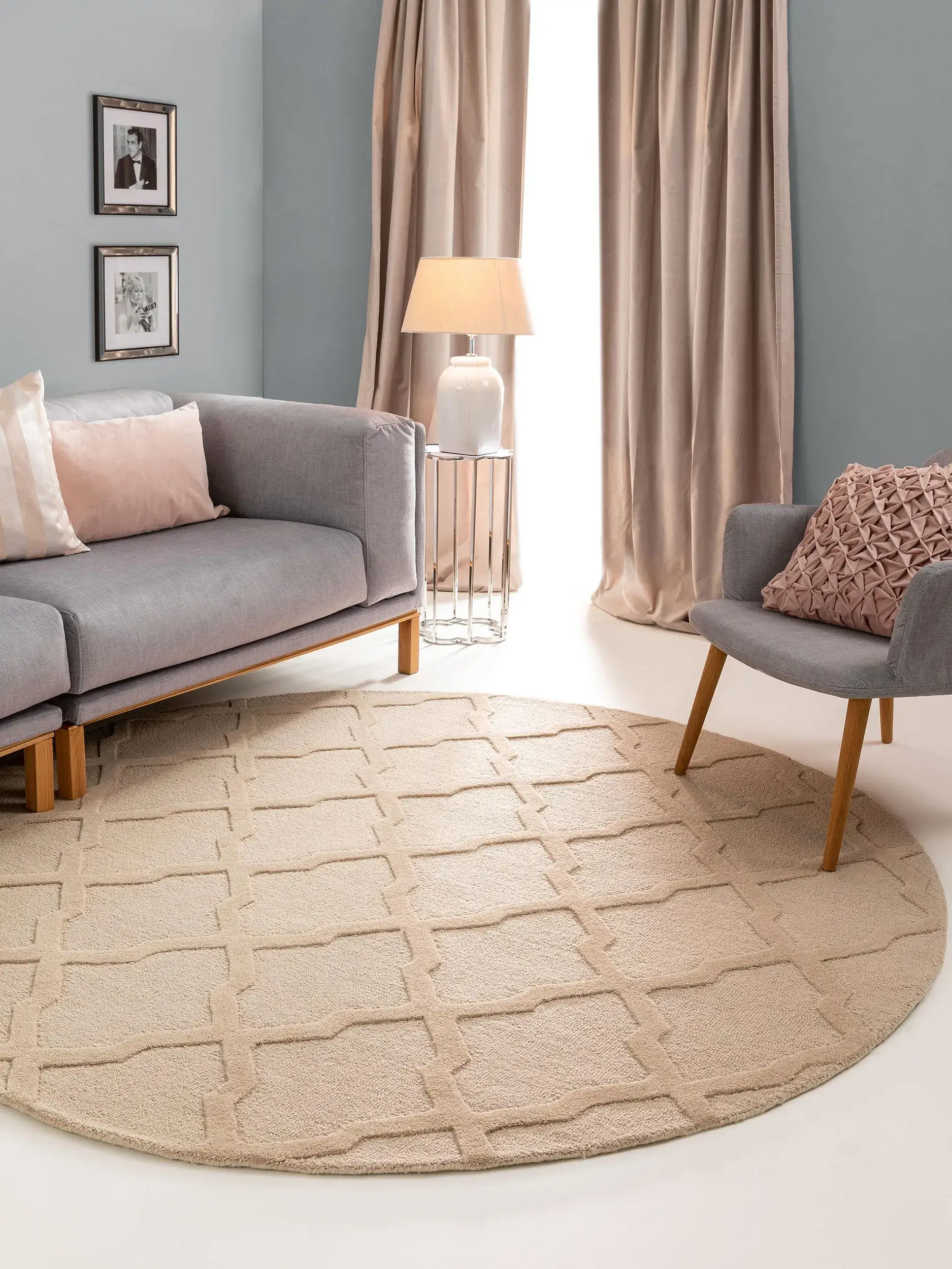 Teppich Windsor aus 100% Wolle in Beige von benuta Pure