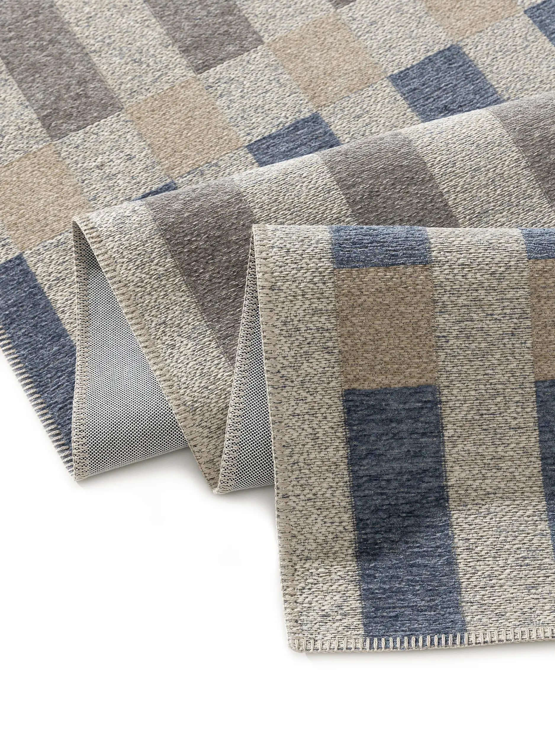 Teppich aus 100% Polyester (recyceltes PET) in Multicolor mit 100% Polyester (recyceltes PET) hohem Flor von benuta Nest