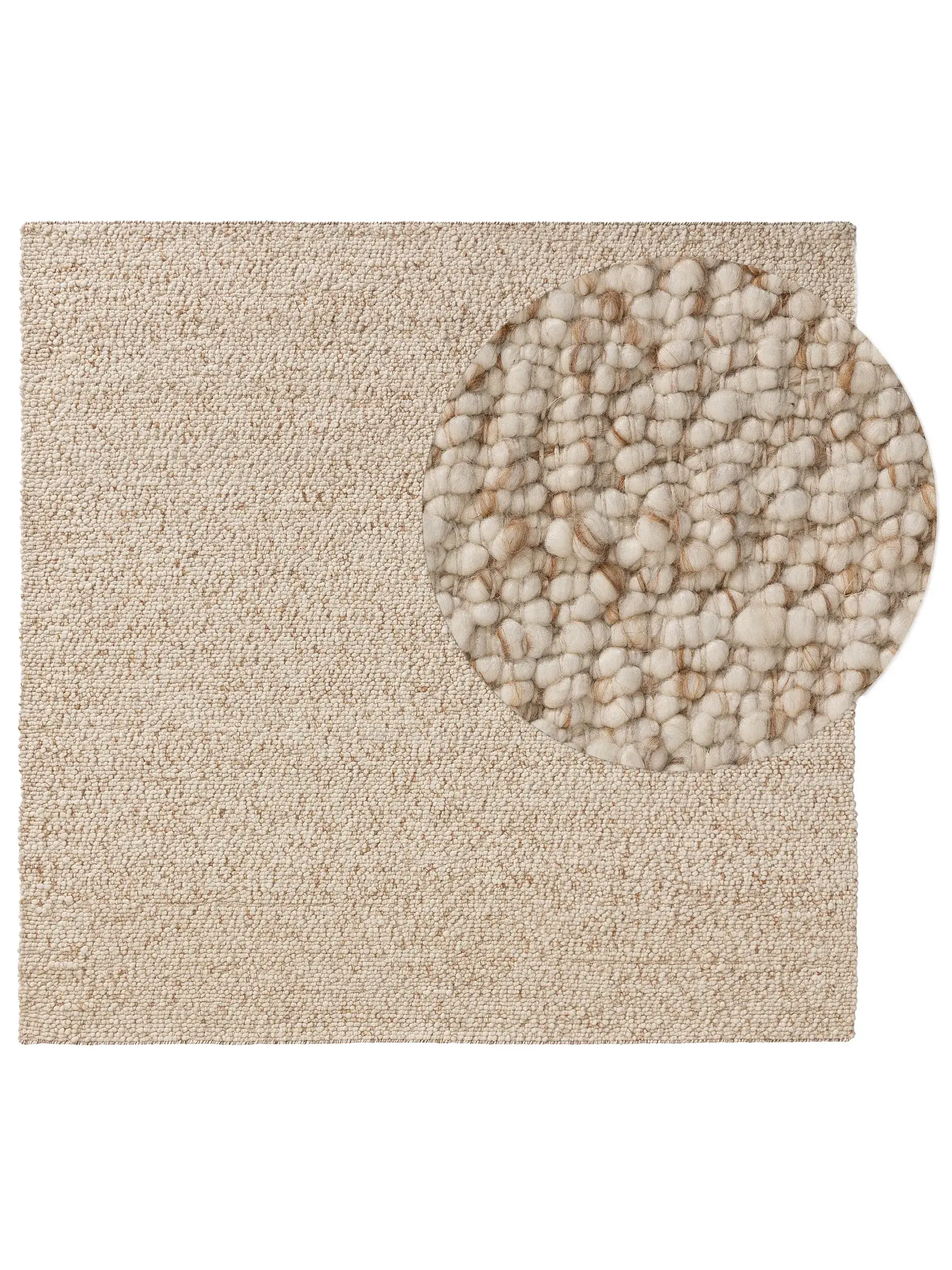 Rug made of 70% Wolle (from New Zealand), 30% Polyester in Braun with a 70% Wolle (from New Zealand), 30% Polyester high pile by benuta Pure