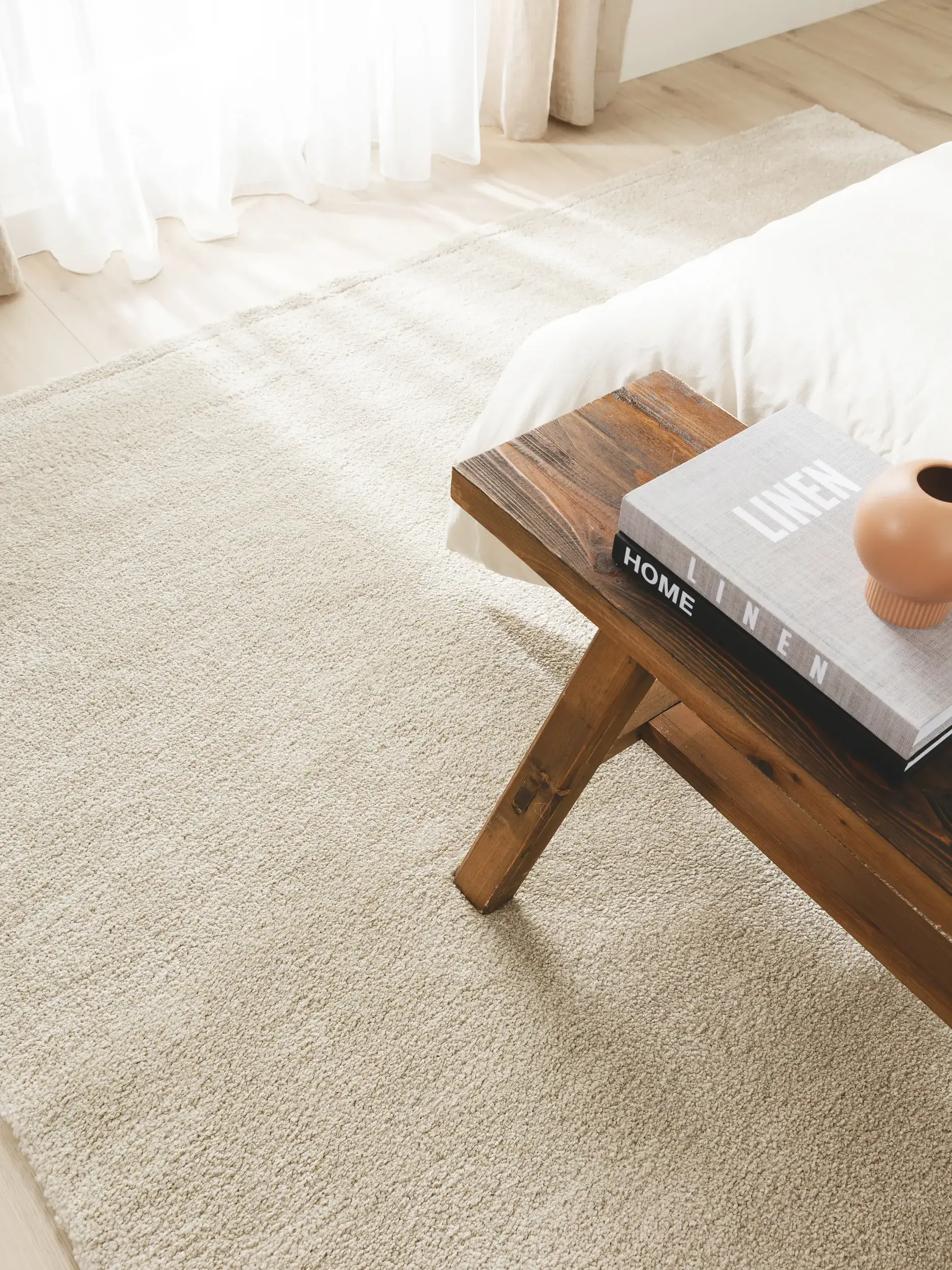 Teppe av 100% Polypropylen i Beige med 100% Polypropylen høy lugg fra benuta Nest