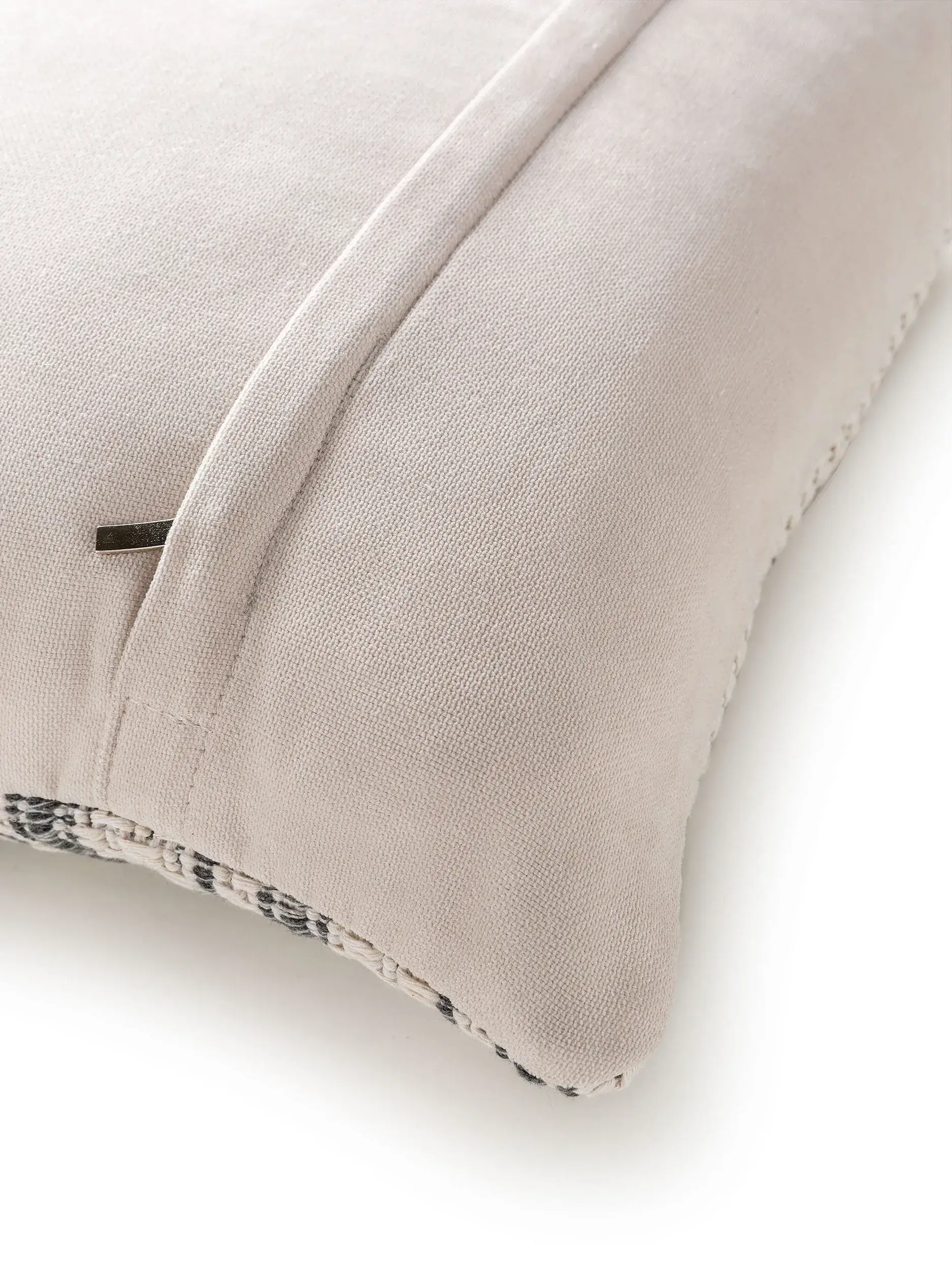 Copricuscino Santo Antracite in Strisce-ontwerp van 100% Cotone door benuta