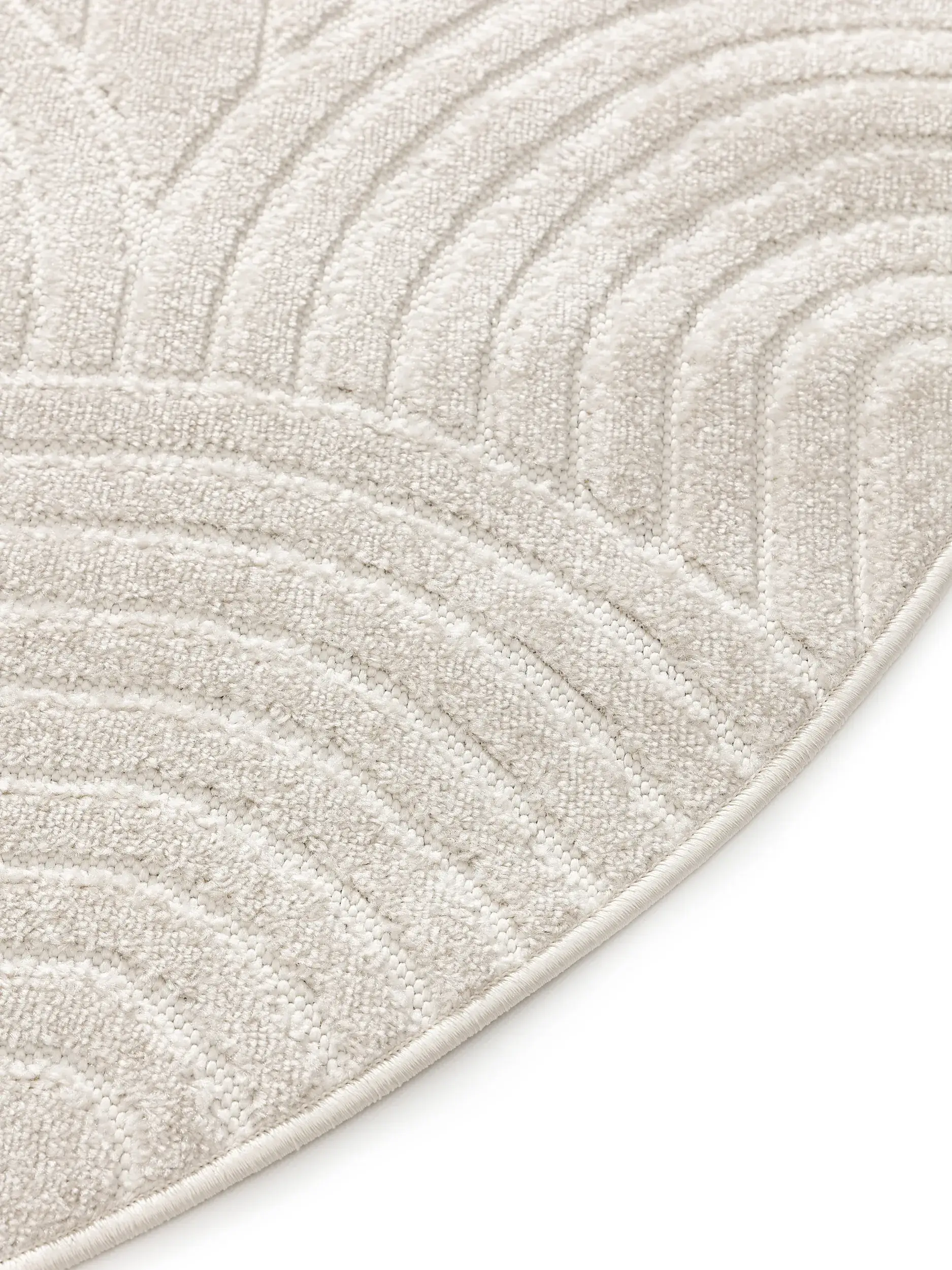 Teppich aus 100% Polypropylen in Beige mit 100% Polypropylen hohem Flor von benuta Pop