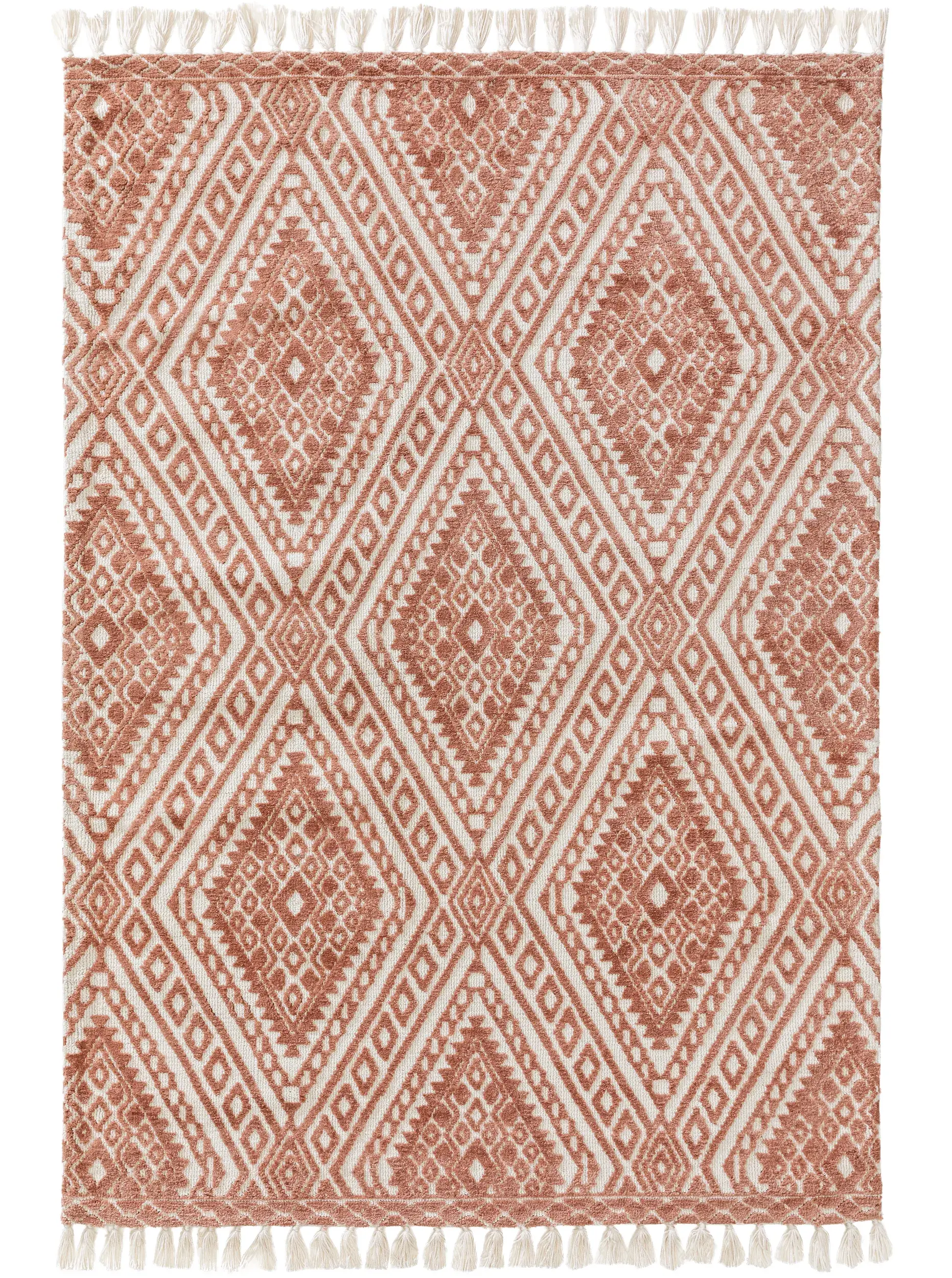 Rug made of 100% Polyester (Microfiber) in Rot with a 100% Polyester (Microfiber) high pile by benuta Nest