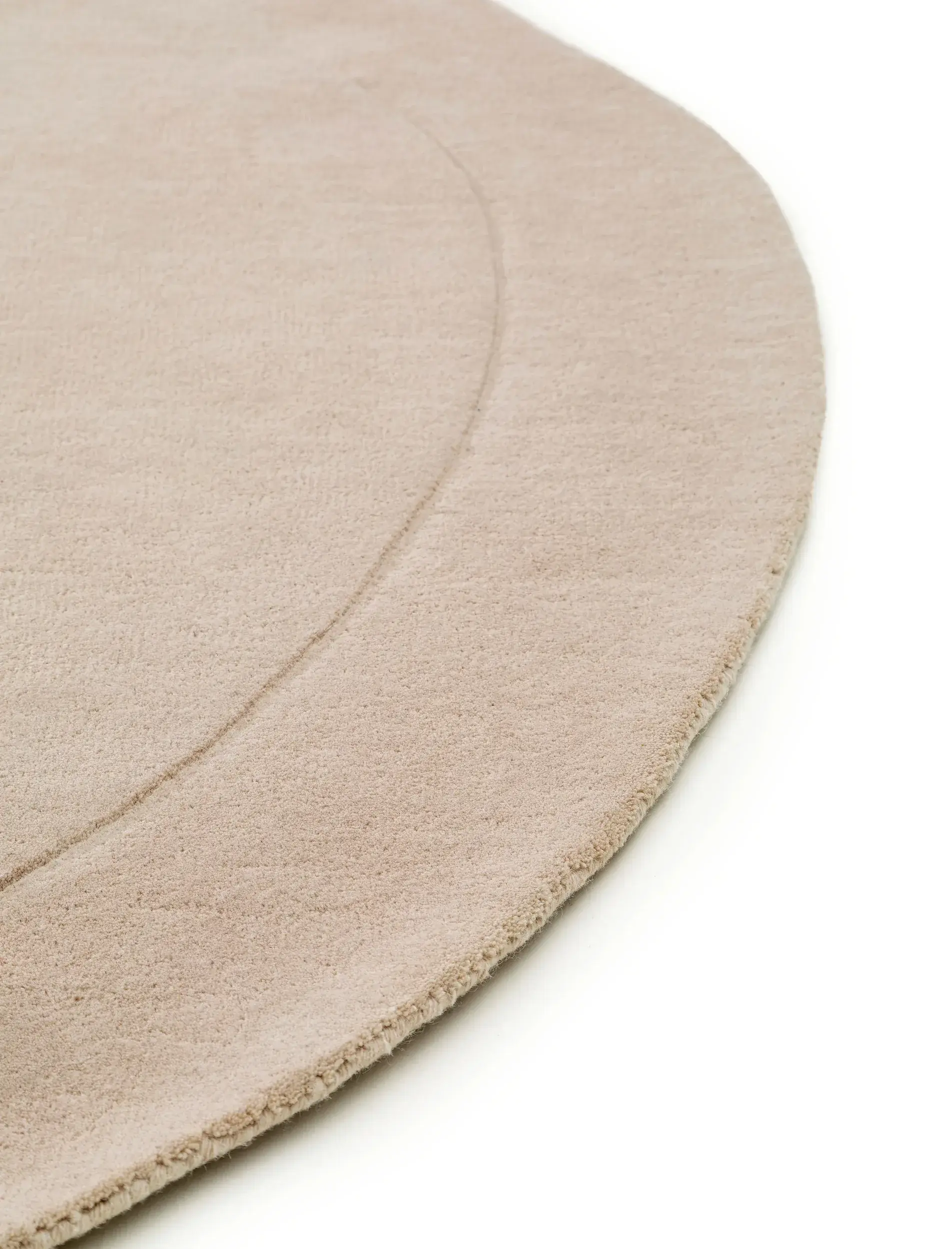 Teppe av 100% Wolle i Beige med 100% Wolle høy lugg fra benuta Pure