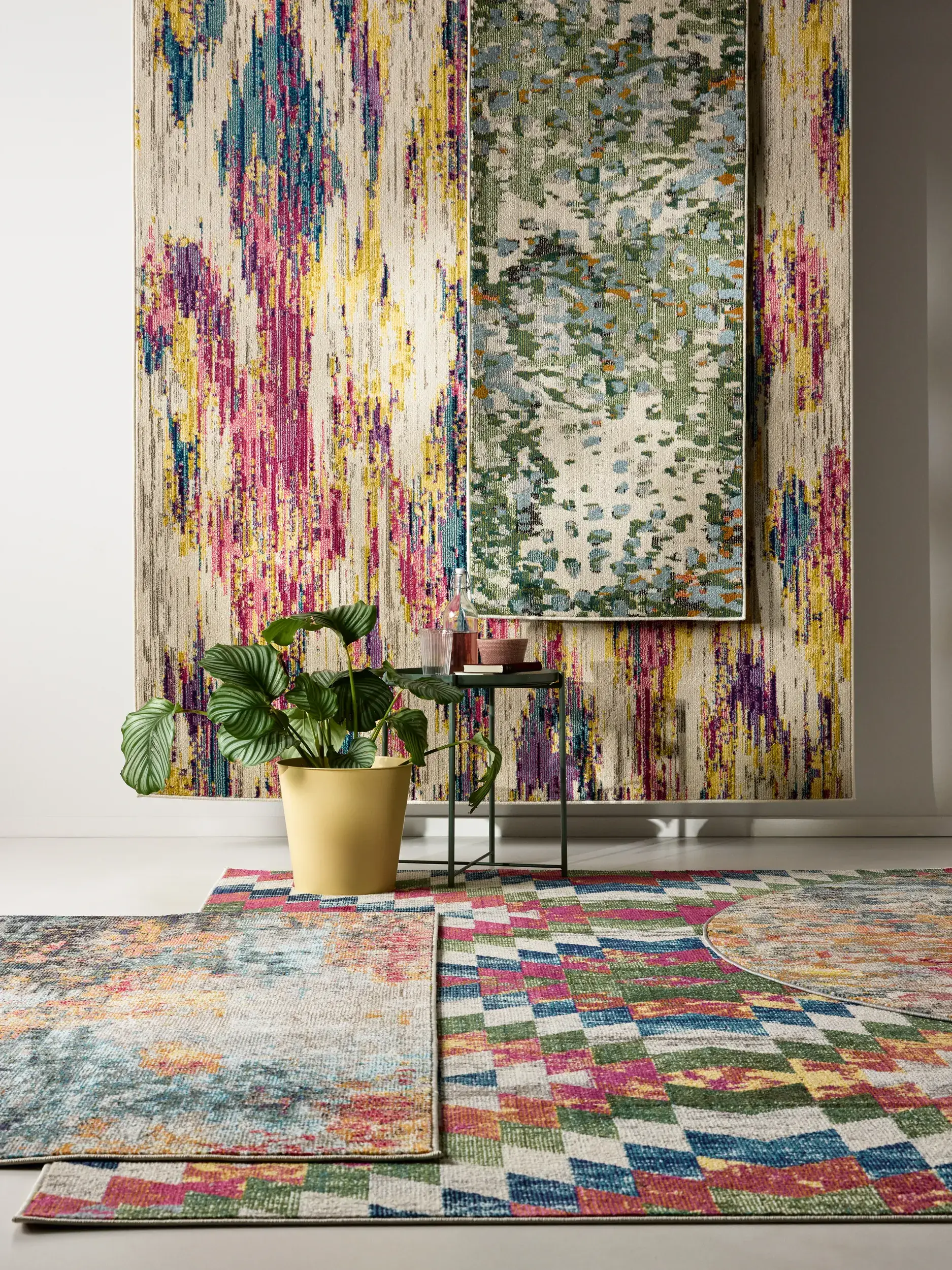 Teppich aus 100% Polypropylen in Multicolor mit 100% Polypropylen hohem Flor von benuta Nest