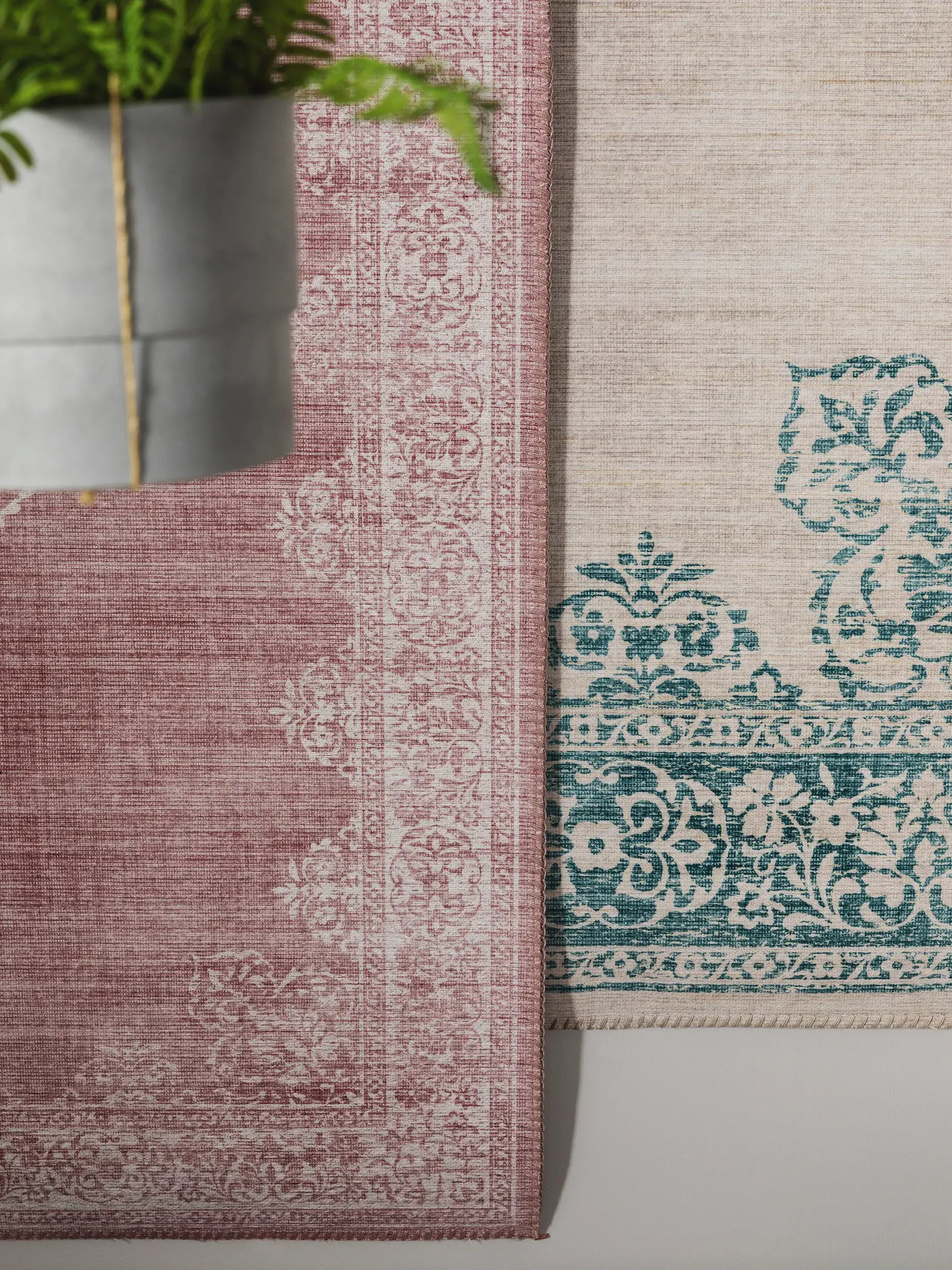 Teppe av 100% Polyester i Rosa med 100% Polyester høy lugg fra benuta Pop