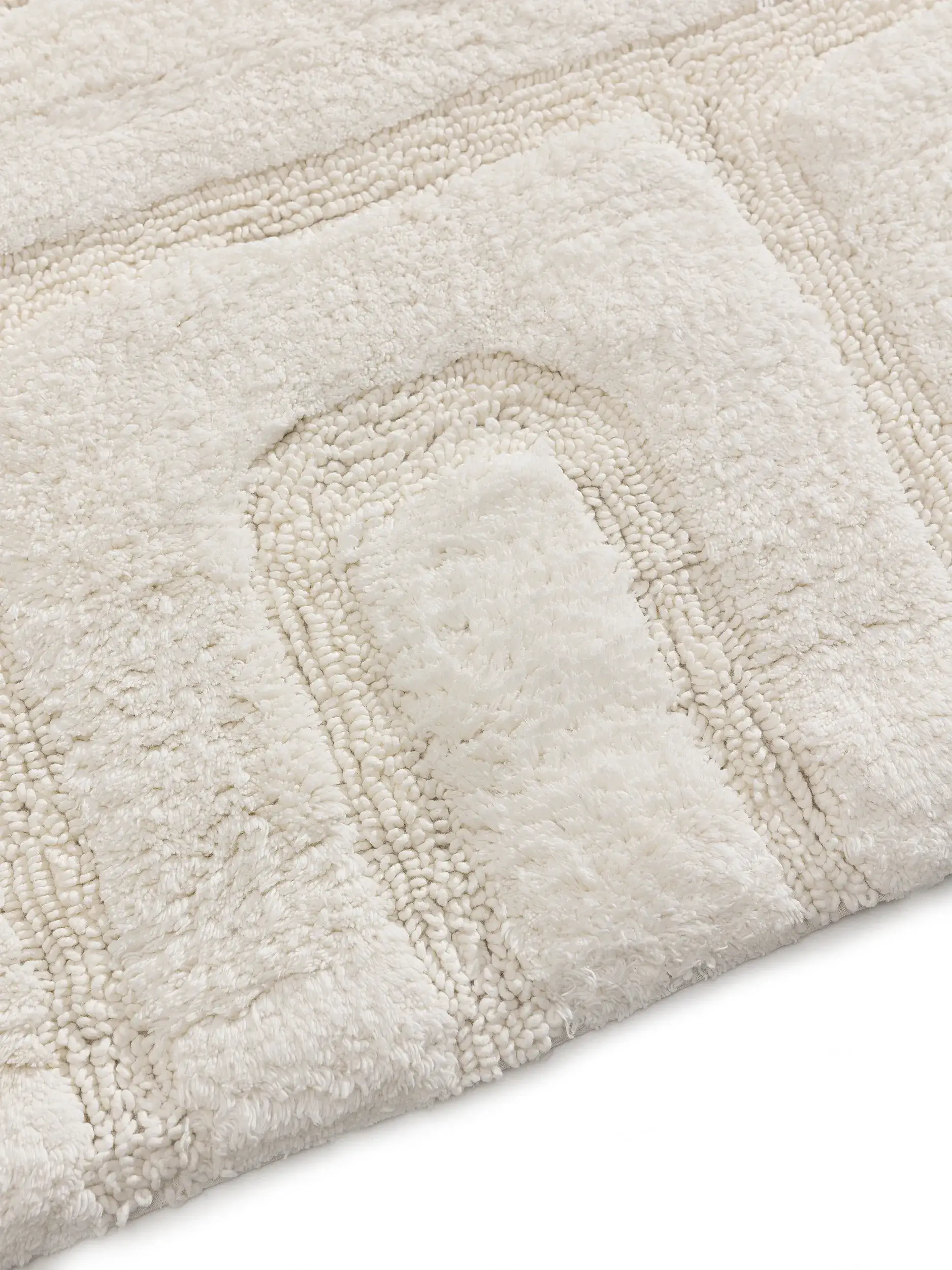 Badematte Dan Cream im Design Geometrisch aus 100% Baumwolle von benuta Nest