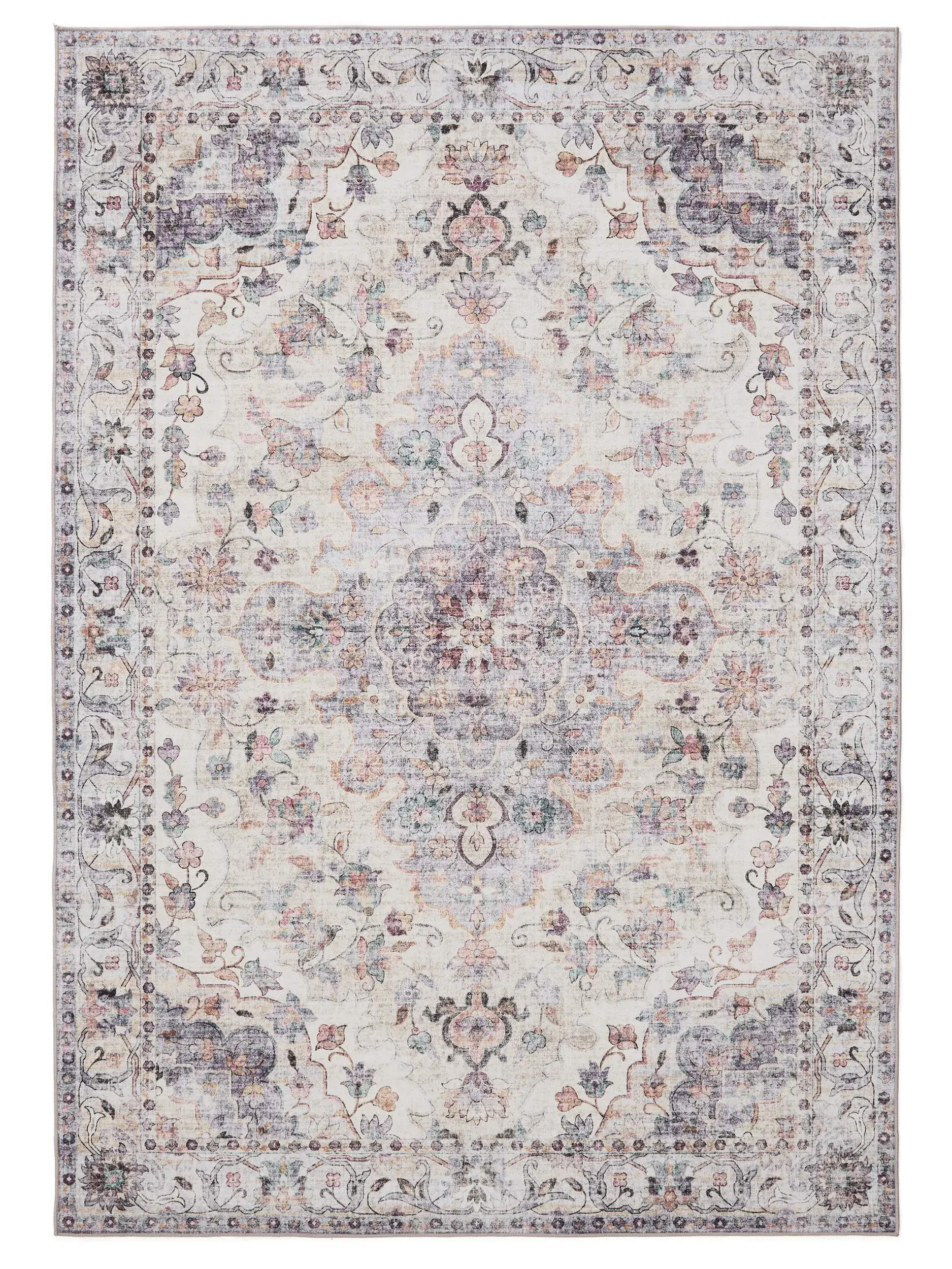 Rug made of 100% Polyester in Multicolour with a 100% Polyester high pile by benuta Basic