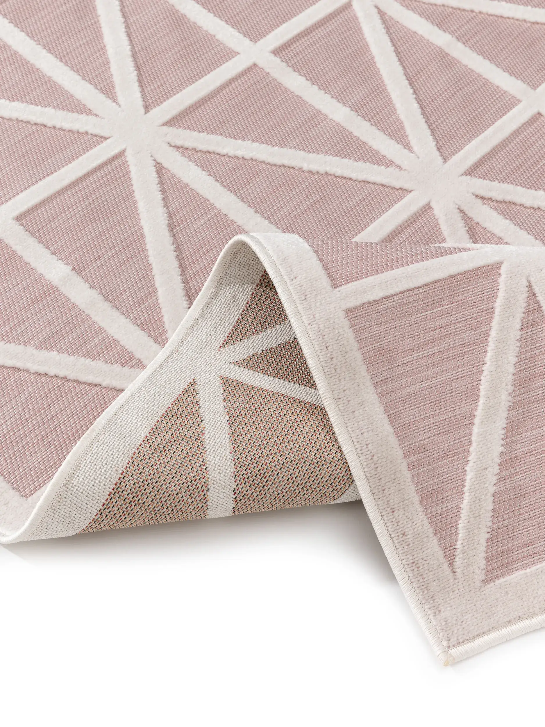 Tappeto di 100% Polipropilene in Rosa con pelo alto 100% Polipropilene da benuta POP