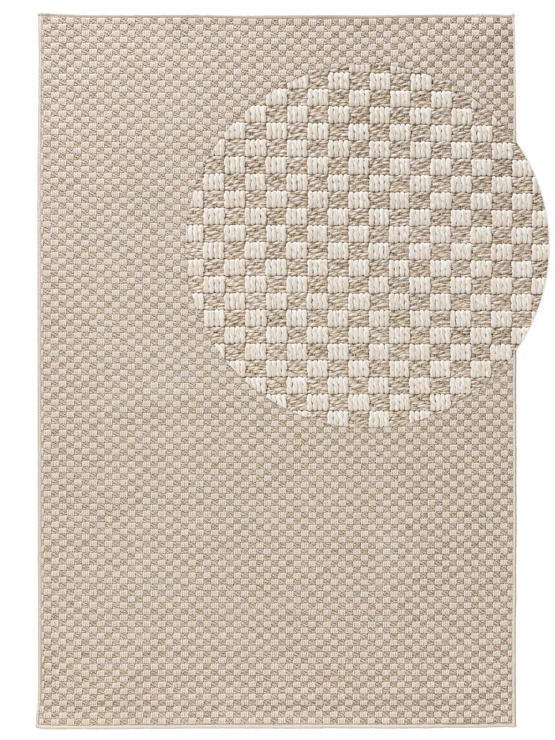 Teppich aus 100% Polypropylen in Beige mit 100% Polypropylen hohem Flor von benuta Pop