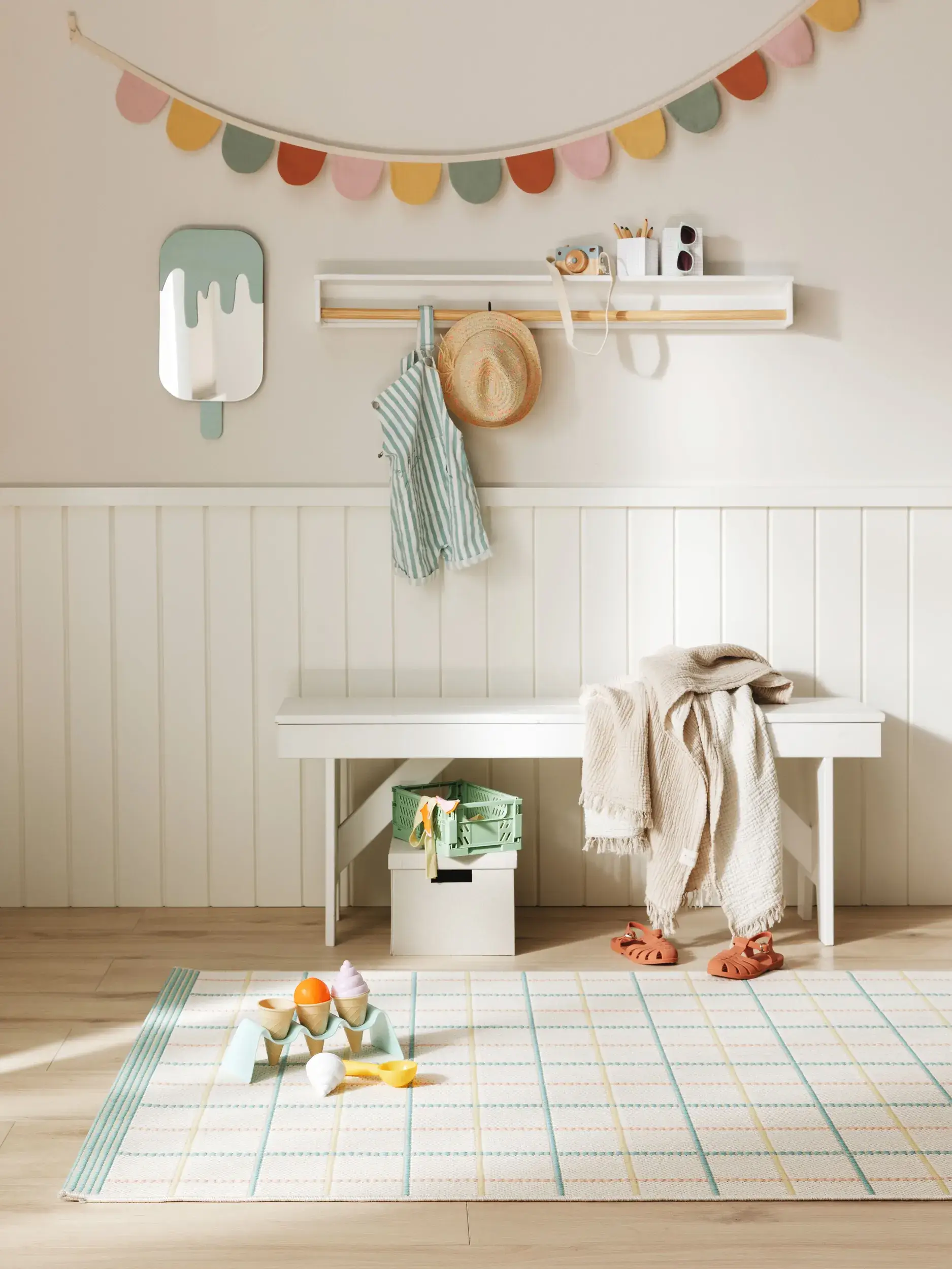 Teppich aus 100% Polypropylen in Multicolor mit 100% Polypropylen hohem Flor von Lytte