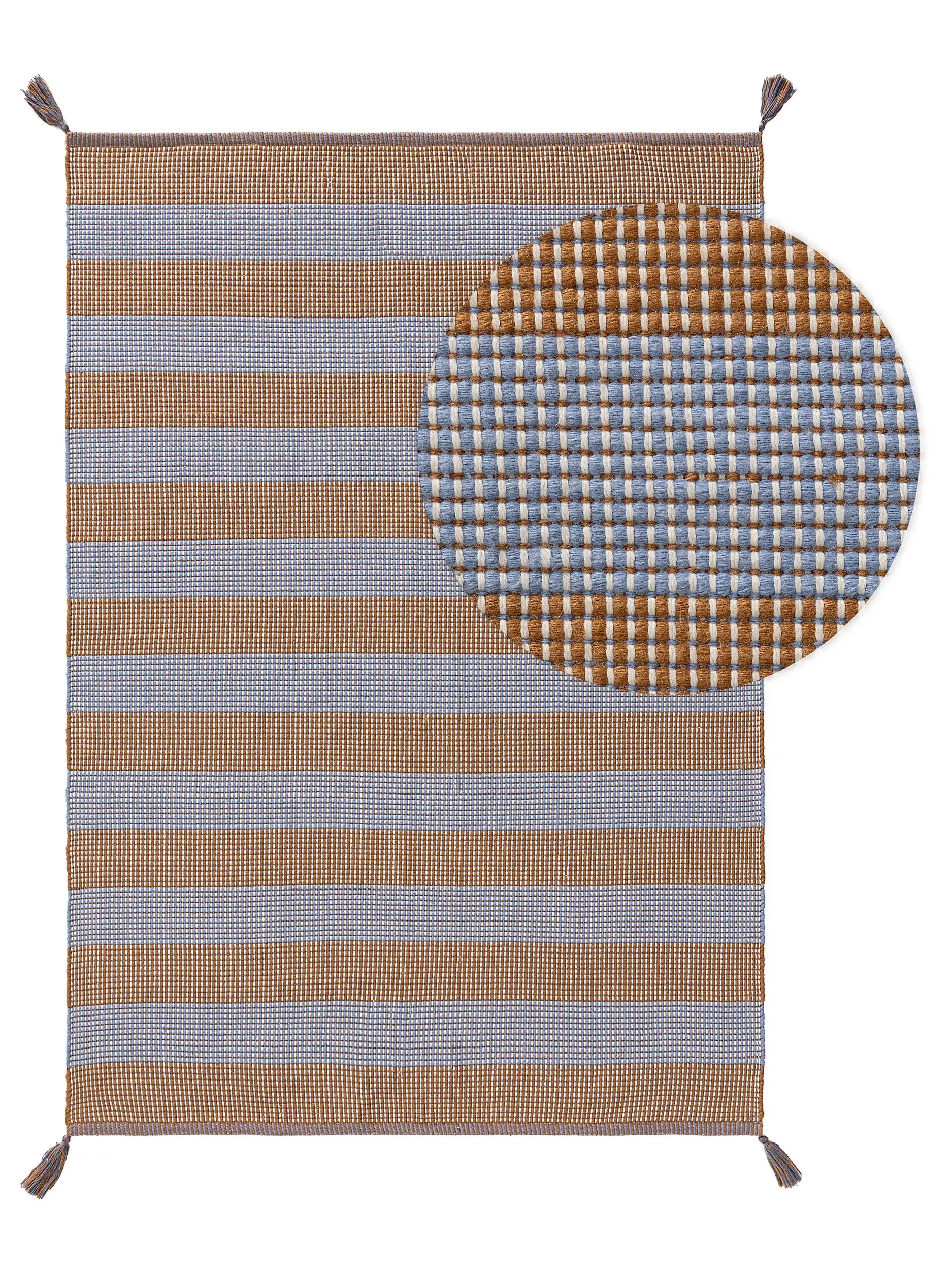 Rug made of 100% Polyester (recyceltes PET) in Multicolor with a 100% Polyester (recyceltes PET) high pile by Lytte