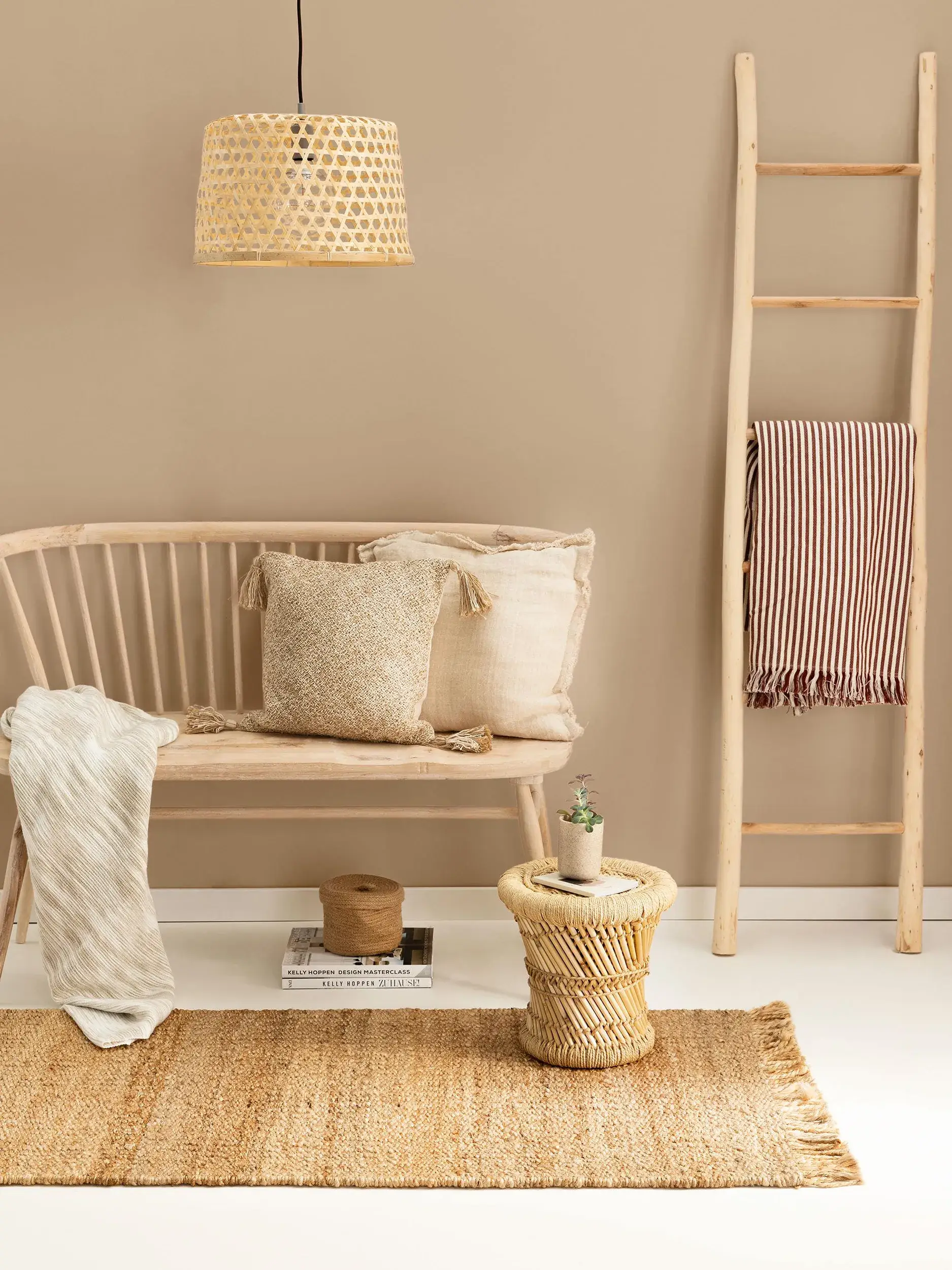 Tapis Jork en 100% Jute en Marron de benuta pure