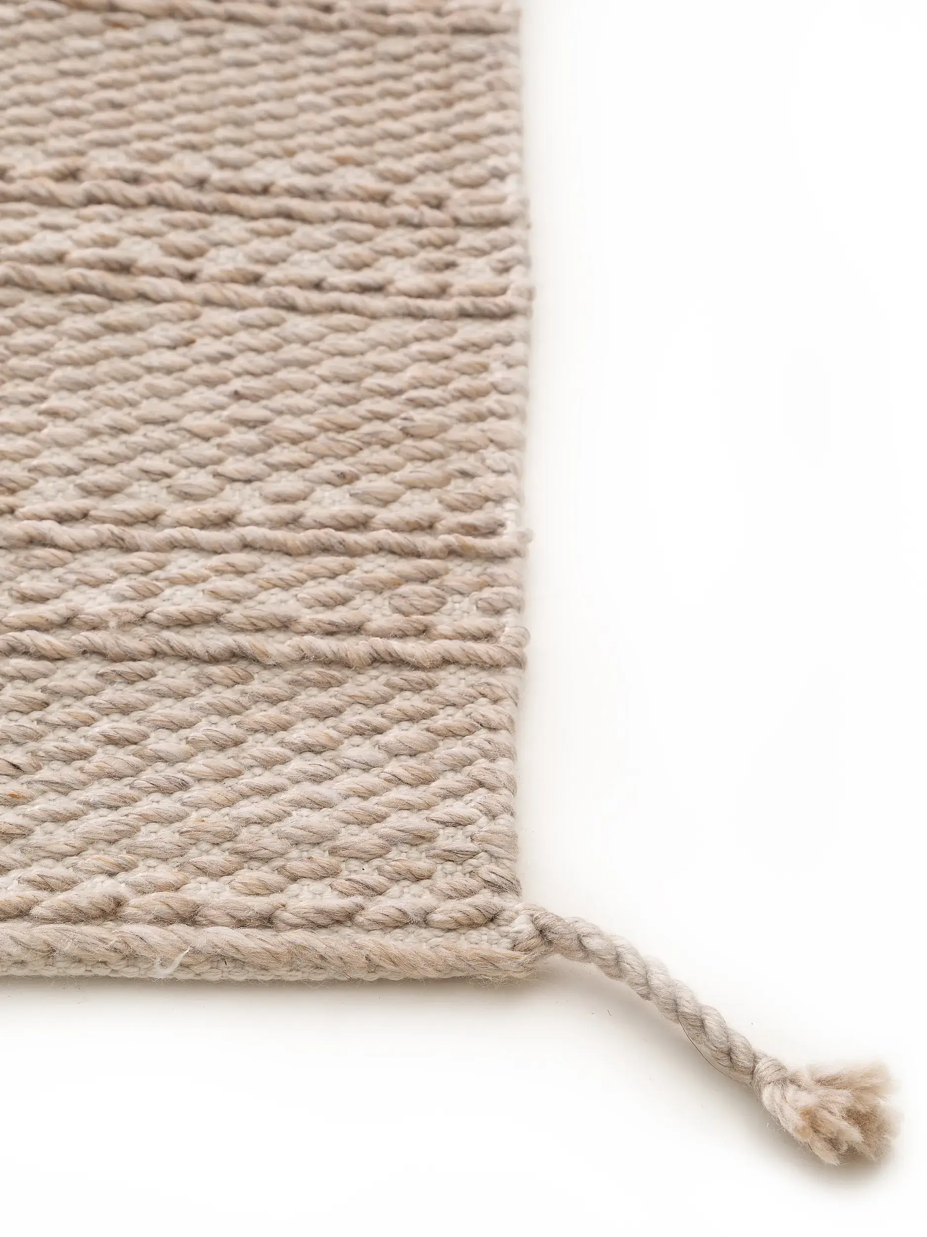 Teppich Rene aus 100% Polyester (recyceltes PET) in Beige von benuta Pure
