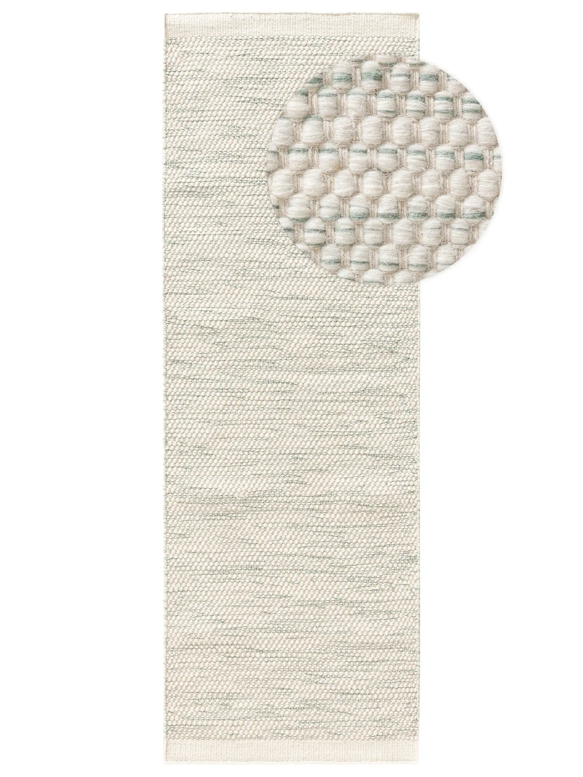 Rug made of 100% Wool in Green with a 100% Wool high pile by Lytte