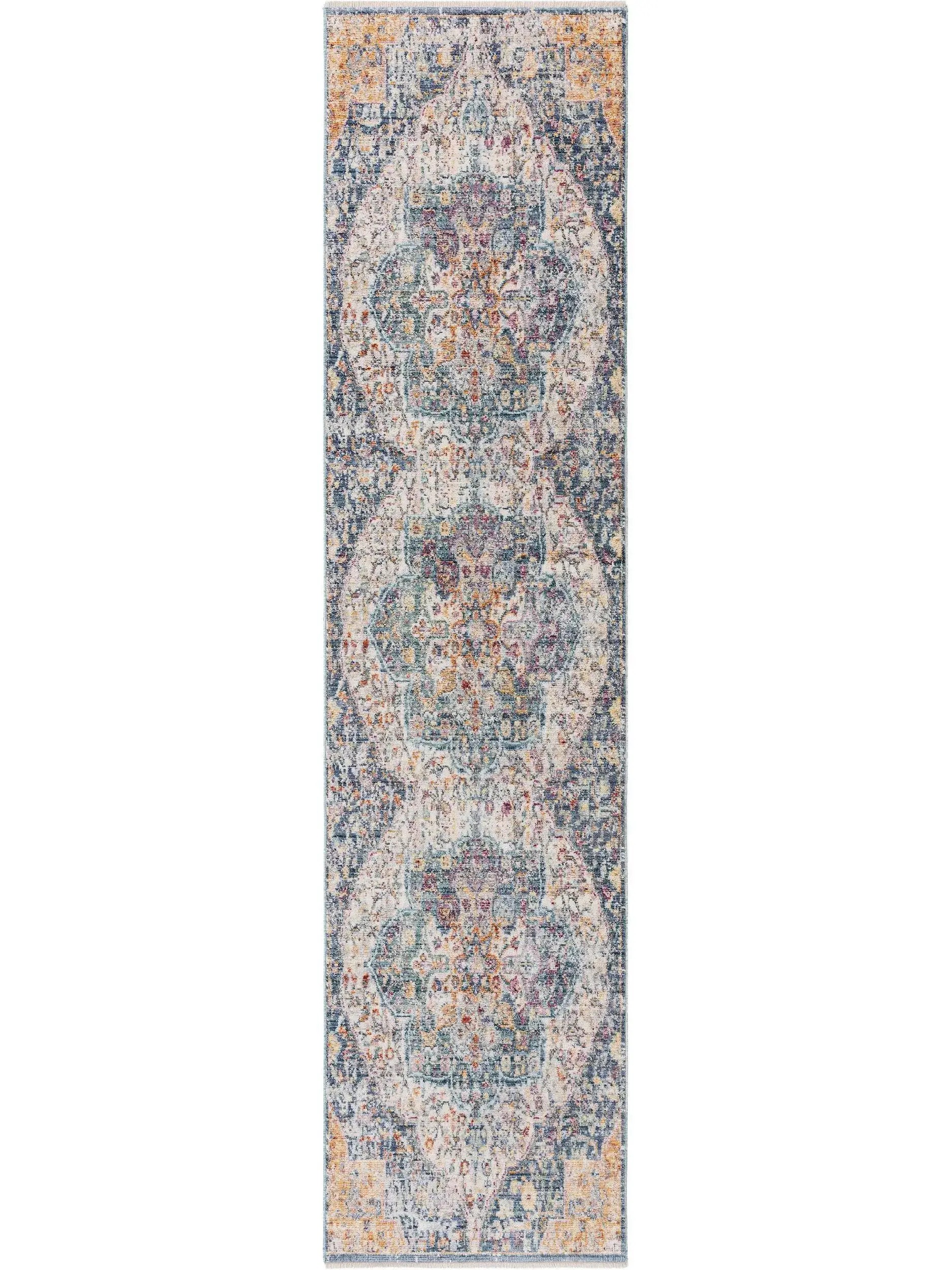 Viskoseteppich Yuma Multicolor/Blau by 
