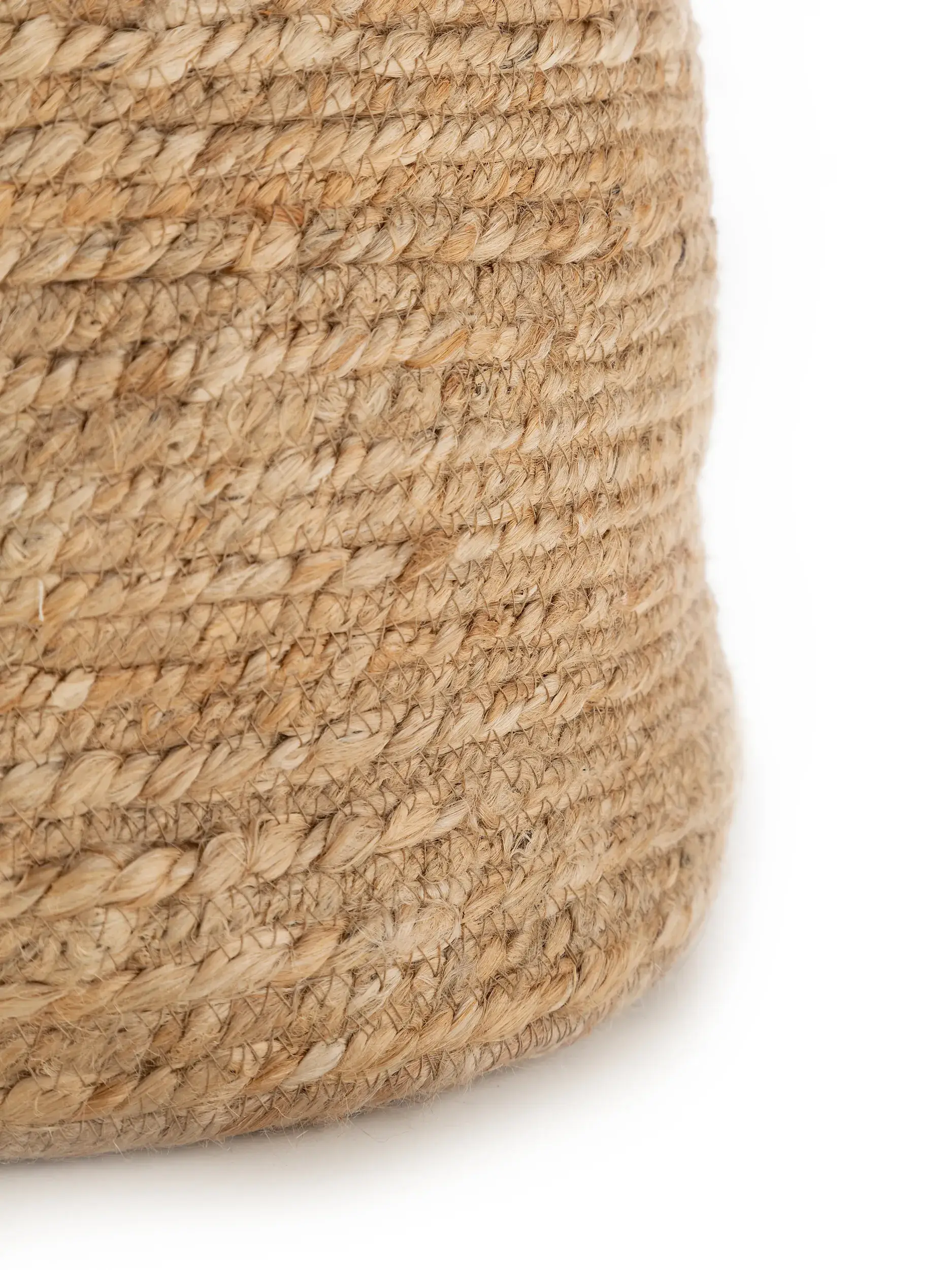 Korb-Set (3-tlg.) Aylin Natur im Design Plain aus 100% Hemp von benuta Pure