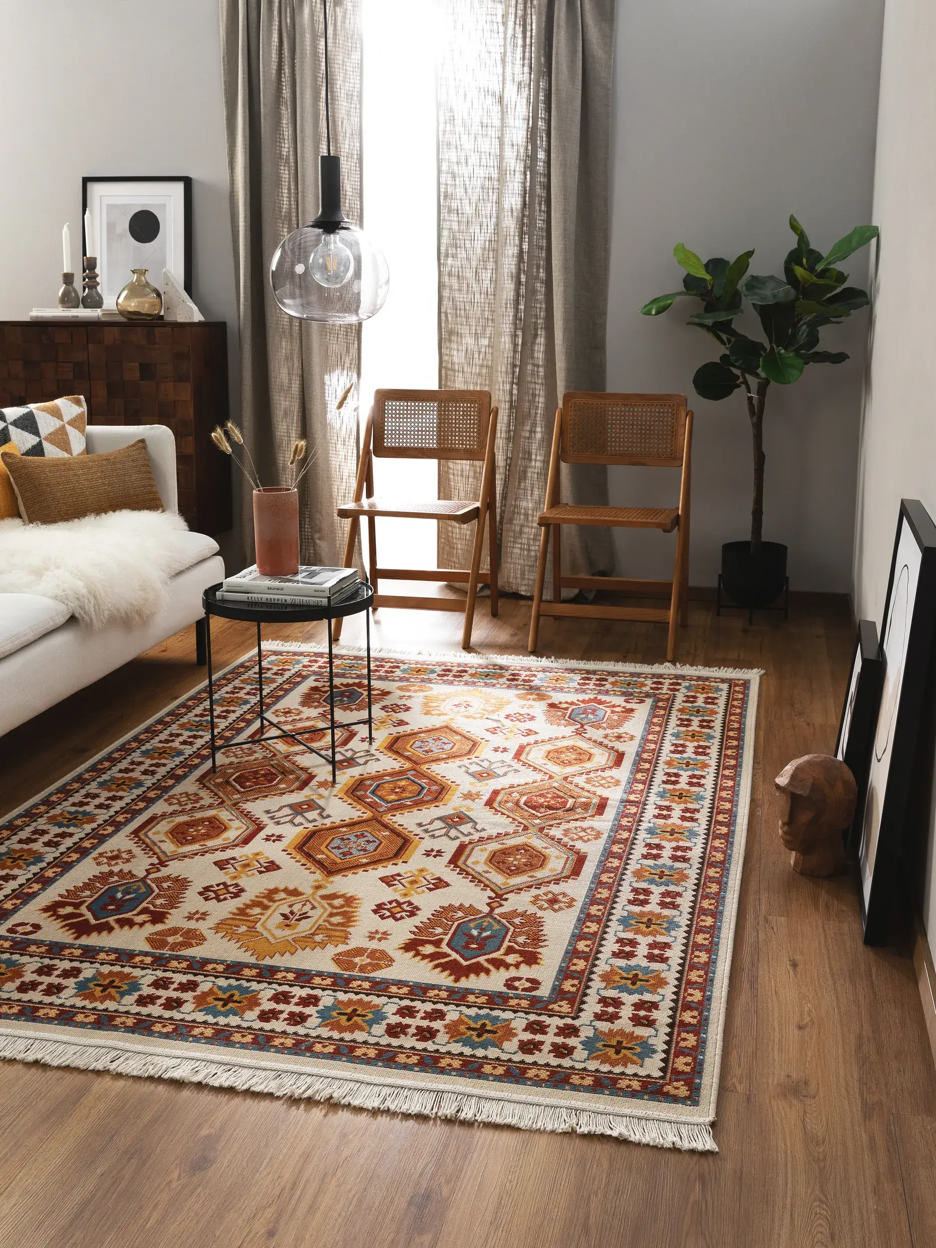 Teppich Kira aus 60% Baumwolle, 40% Polypropylen in Multicolor von benuta Nest