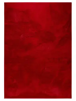 Kunstfell-Teppich Furry Rot