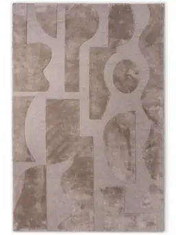 Wool Rug Twinset Mural Taupe