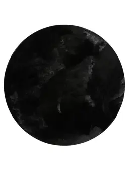 Tappeto in peluche sintetico Furry Nero