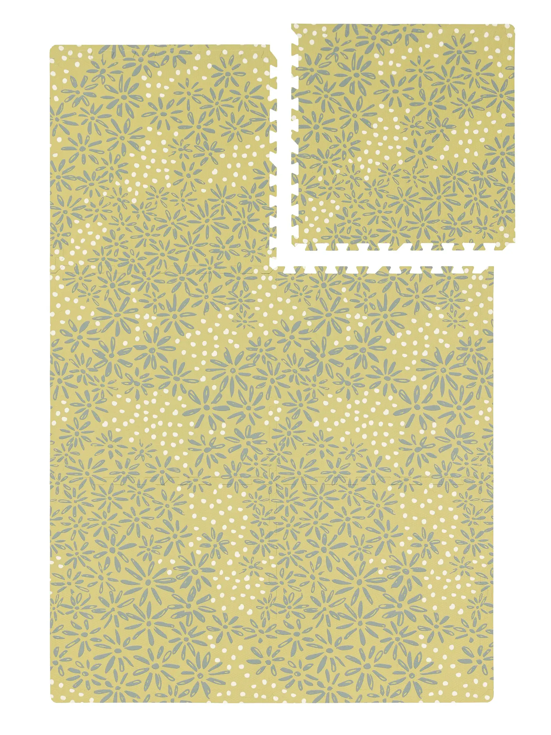 Tapis de jeu Daisy Vert en motif Floral en 100% Mousse EVA de Lytte