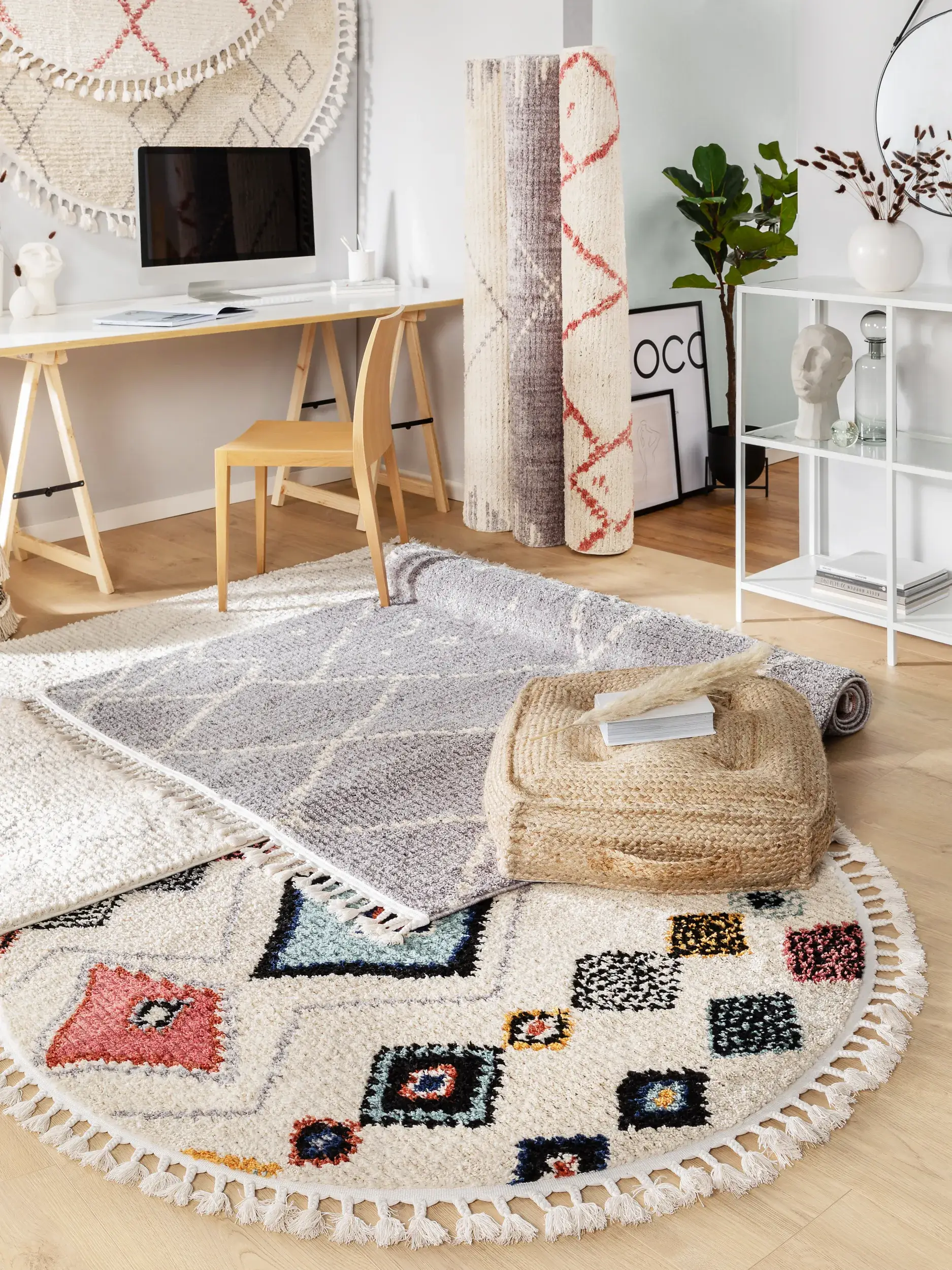 Teppich Bosse aus 100% Polyester in Beige von benuta Pop