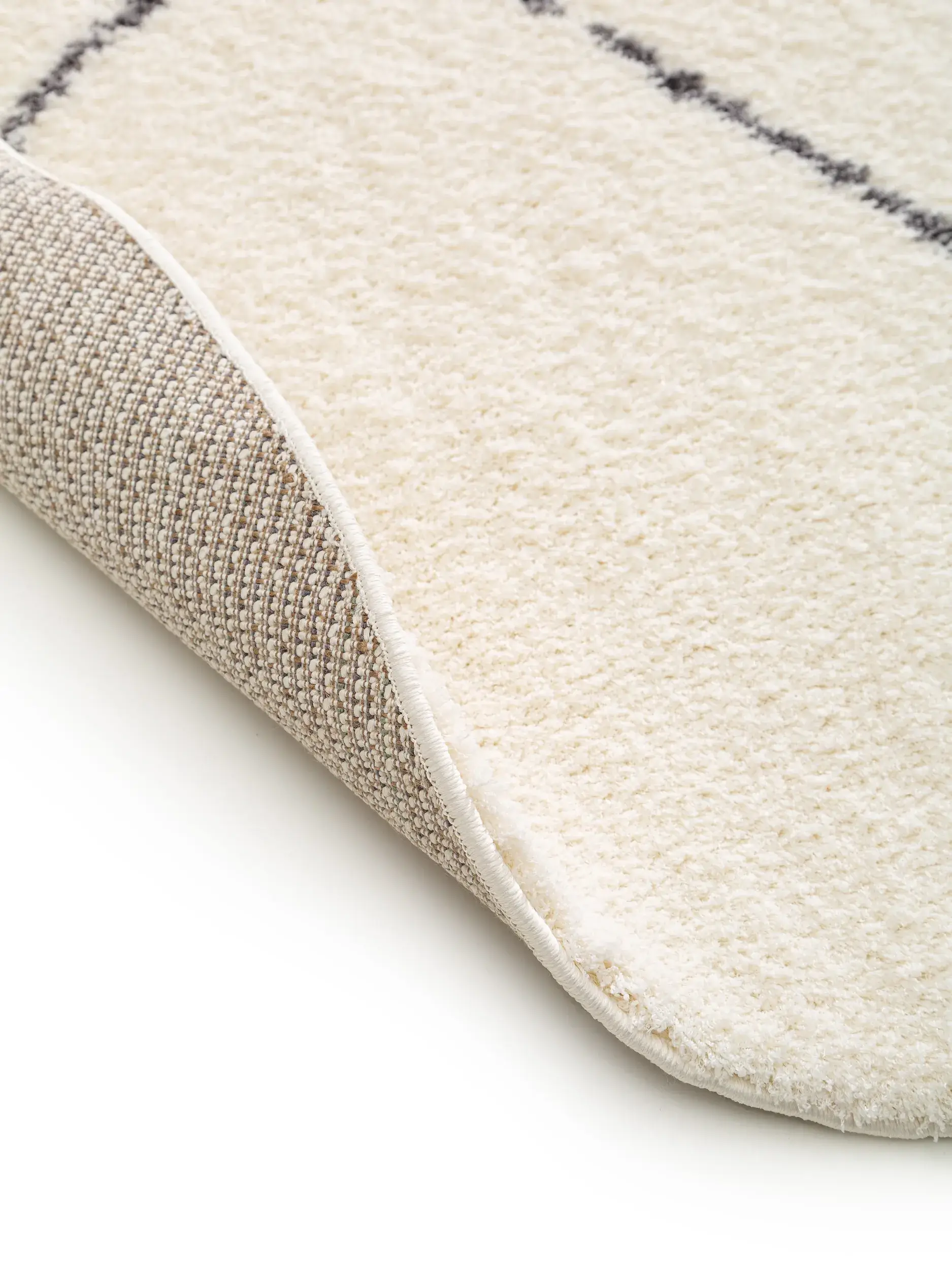 Matta av 100% Polyester (Mikrofiber) i Beige med 100% Polyester (Mikrofiber) hög lugg från benuta nest
