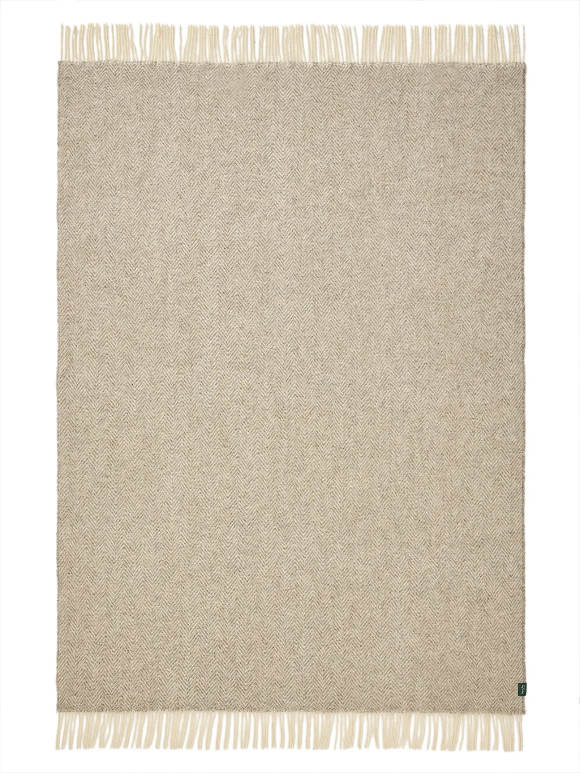 Wolldecke Bianca Grau von benuta Pure