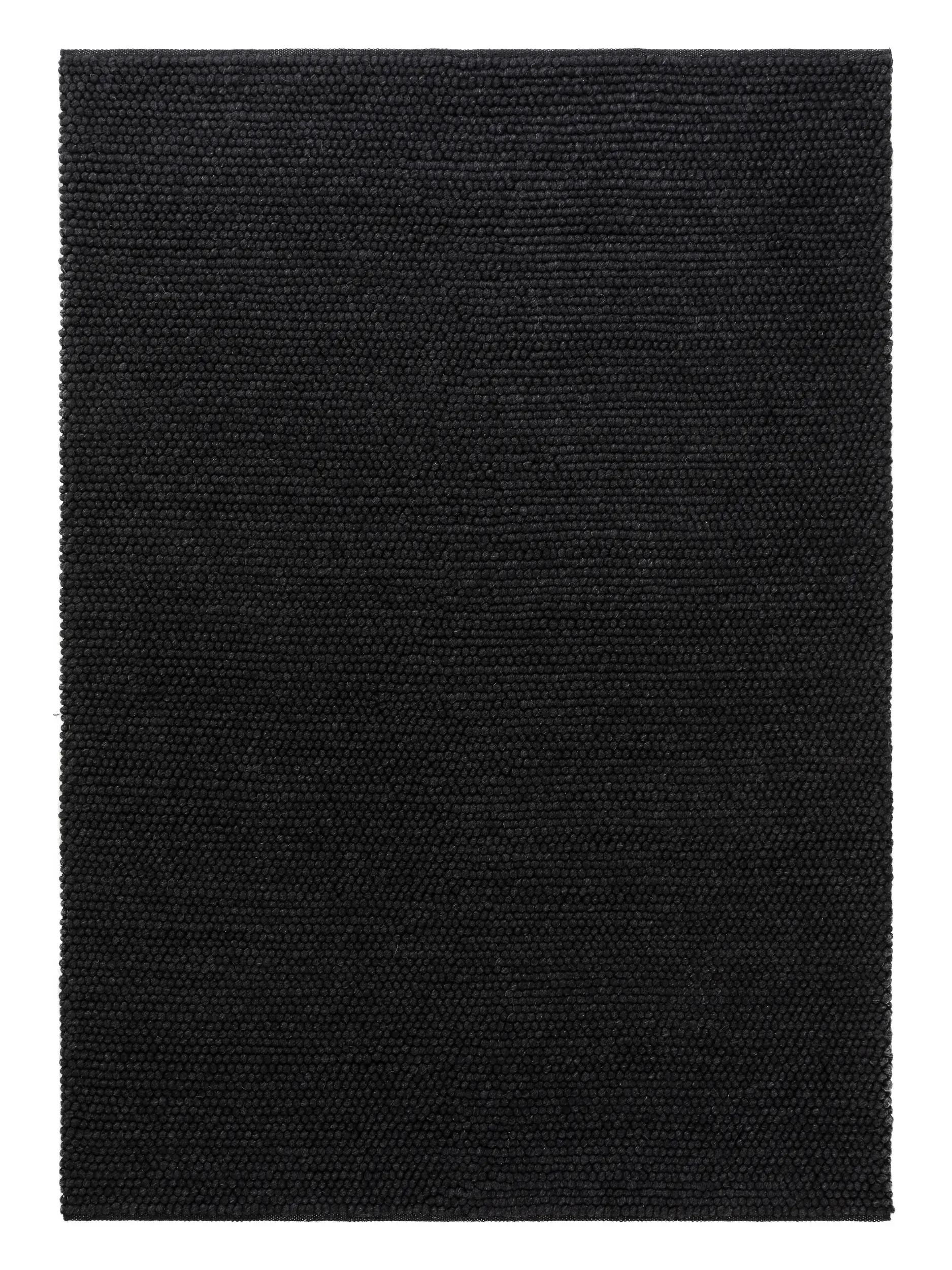 Teppich aus 70% Wolle, 30% Polyester in Grau mit 70% Wolle, 30% Polyester hohem Flor von benuta Pure