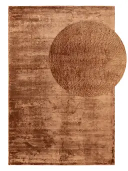 Viskoseteppich Milian Hellbraun