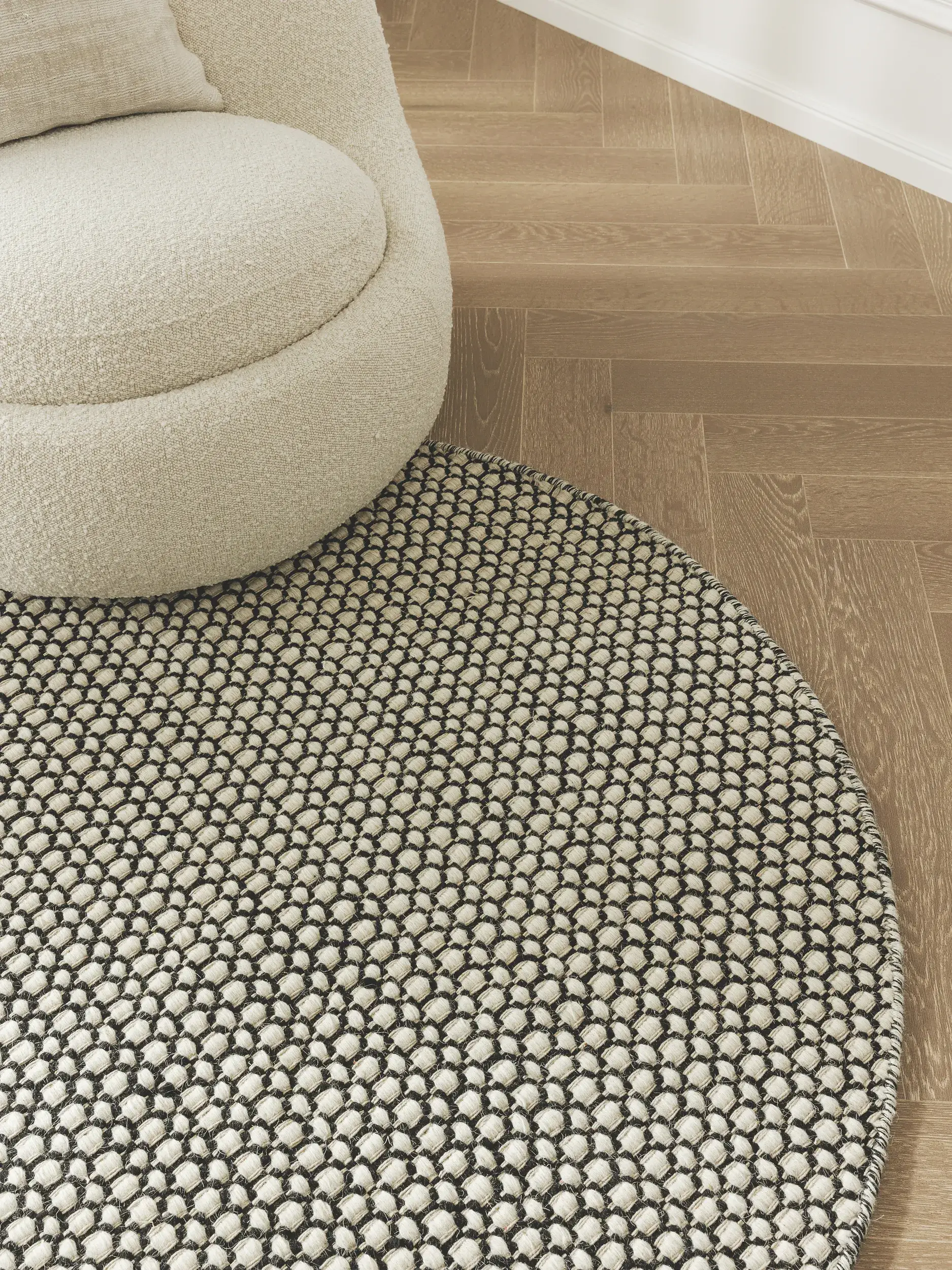 Tapete de 80% Wolle, 20% Baumwolle em Beige com pelo de 80% Wolle, 20% Baumwolle de altura da benuta Finest