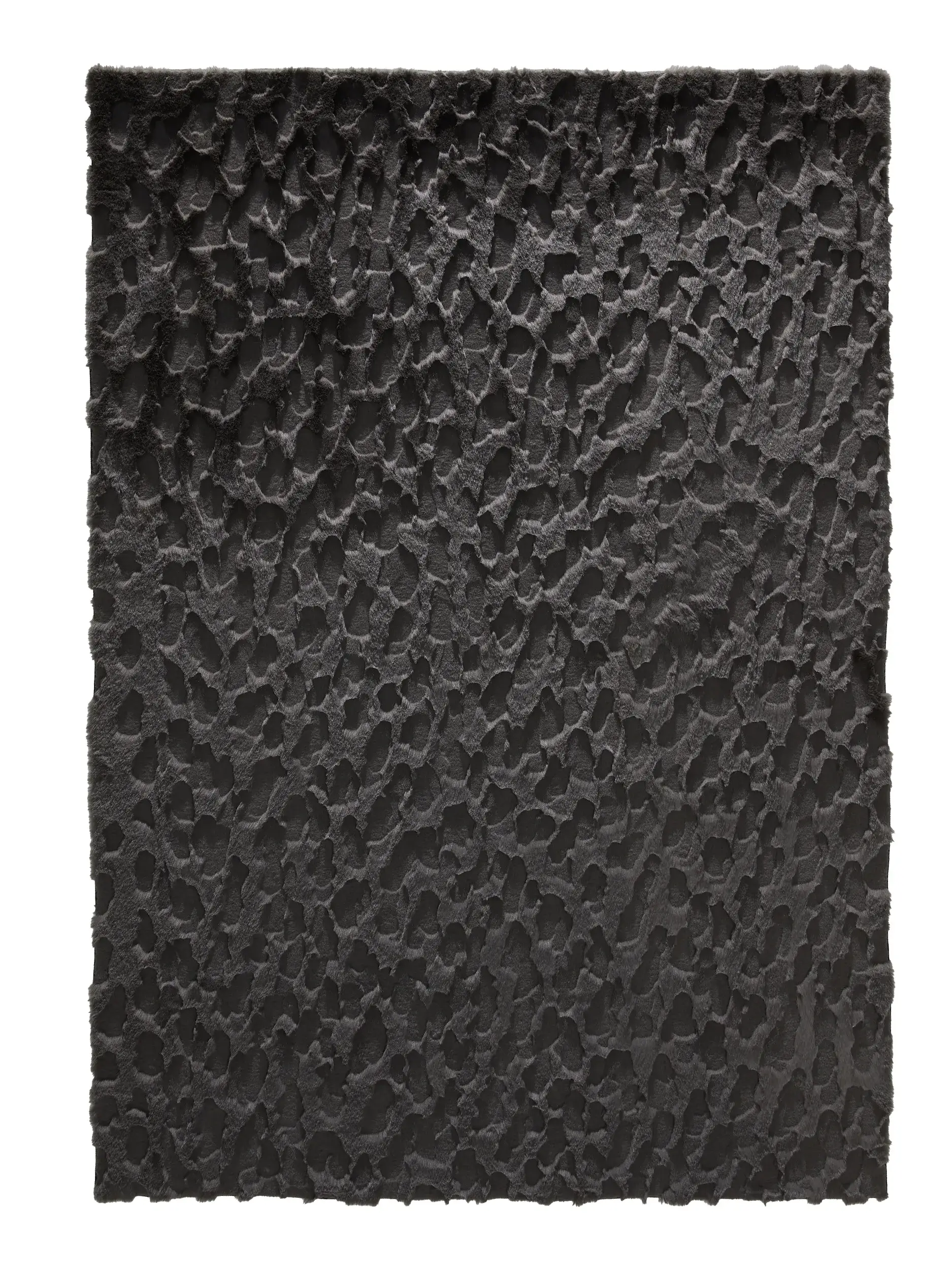 Rug made of 100% Polyester in Grey with a 100% Polyester high pile by benuta Pop