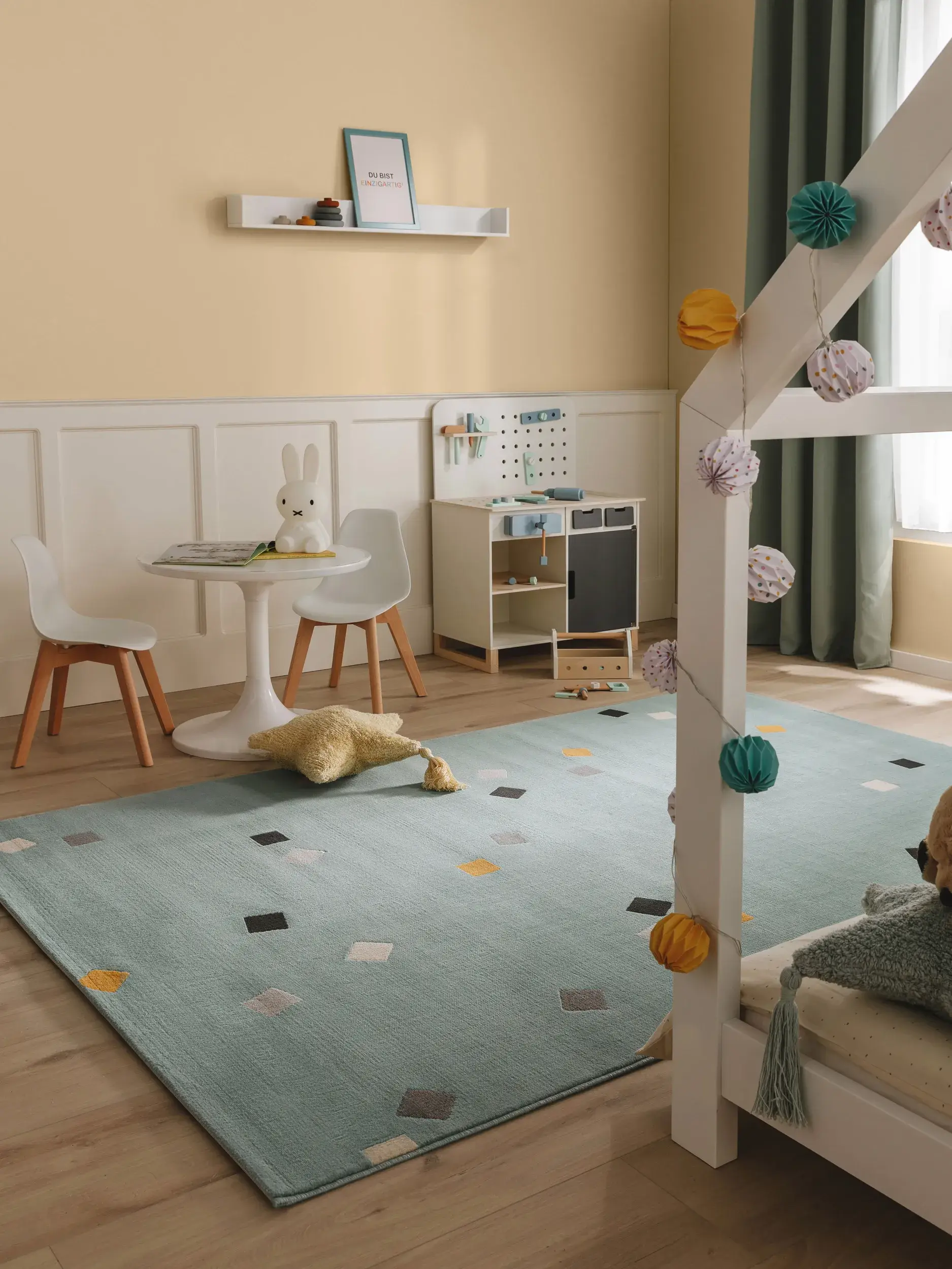 Tapis en 100% Polypropylène en Turquoise avec une pile de 100% Polypropylène de hauteur de Lytte