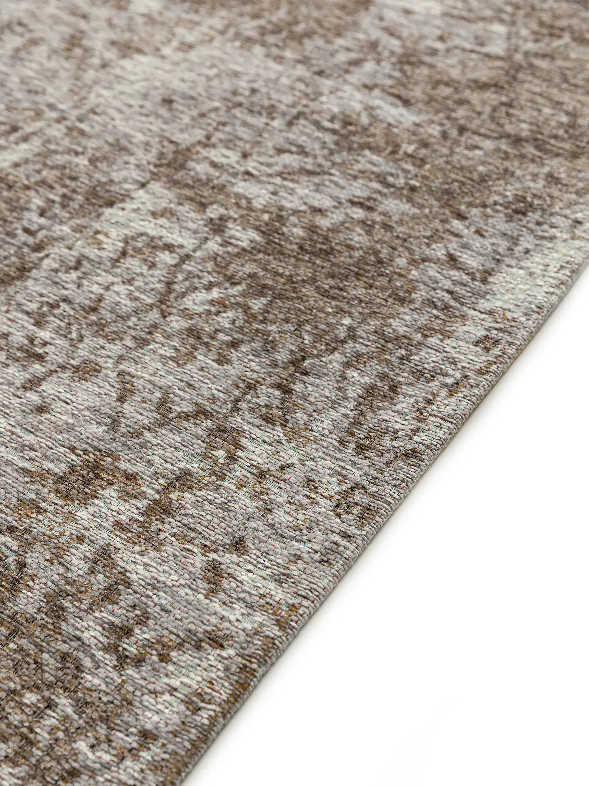 Teppe av 55% Polyacryl, 27% Polyester, 17% Baumwolle, 1% Latex i Grau med 55% Polyacryl, 27% Polyester, 17% Baumwolle, 1% Latex høy lugg fra benuta Nest