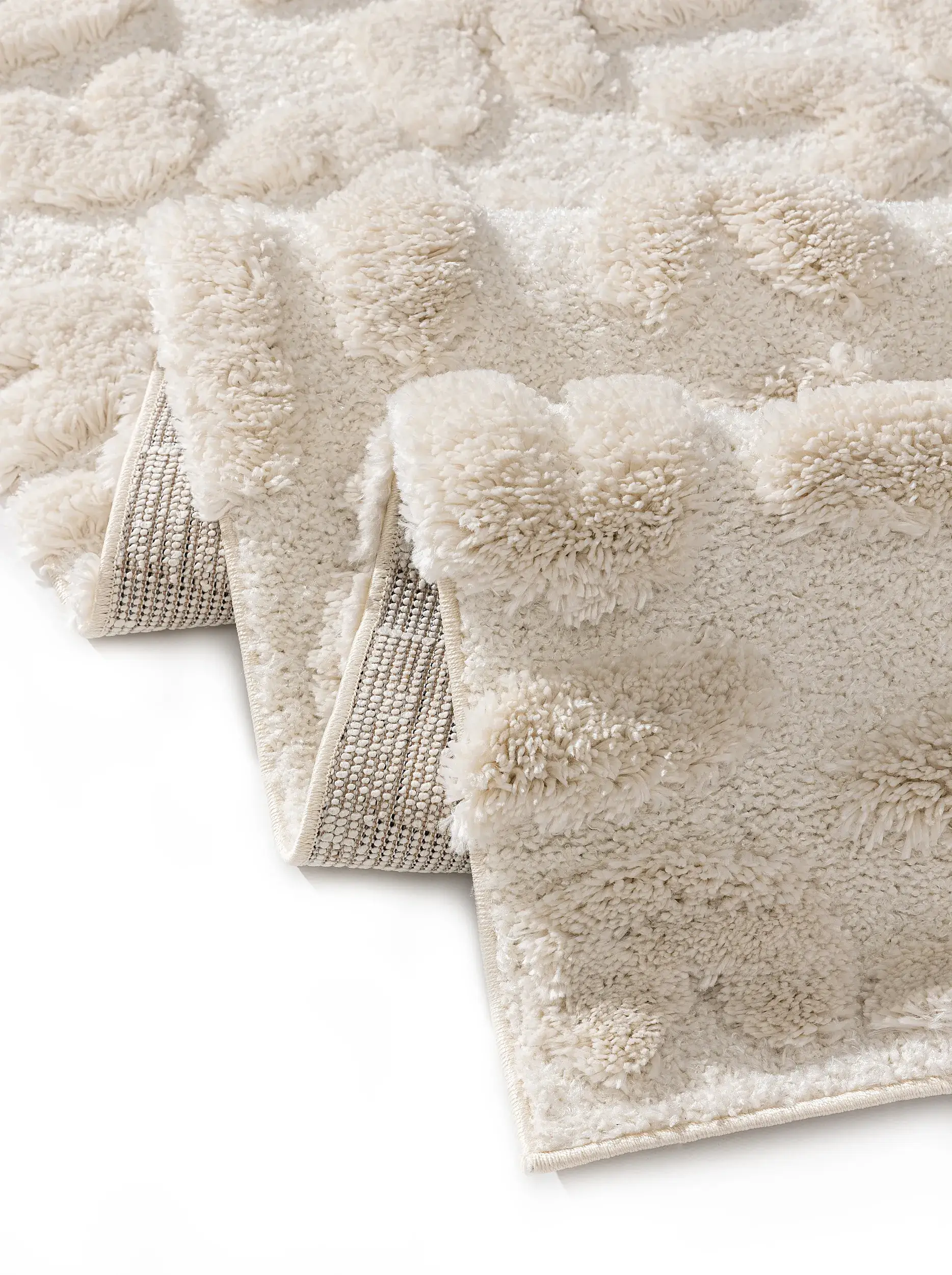 Teppich aus 80% Polypropylen, 20% Polyester in Beige mit 80% Polypropylen, 20% Polyester hohem Flor von benuta Pop
