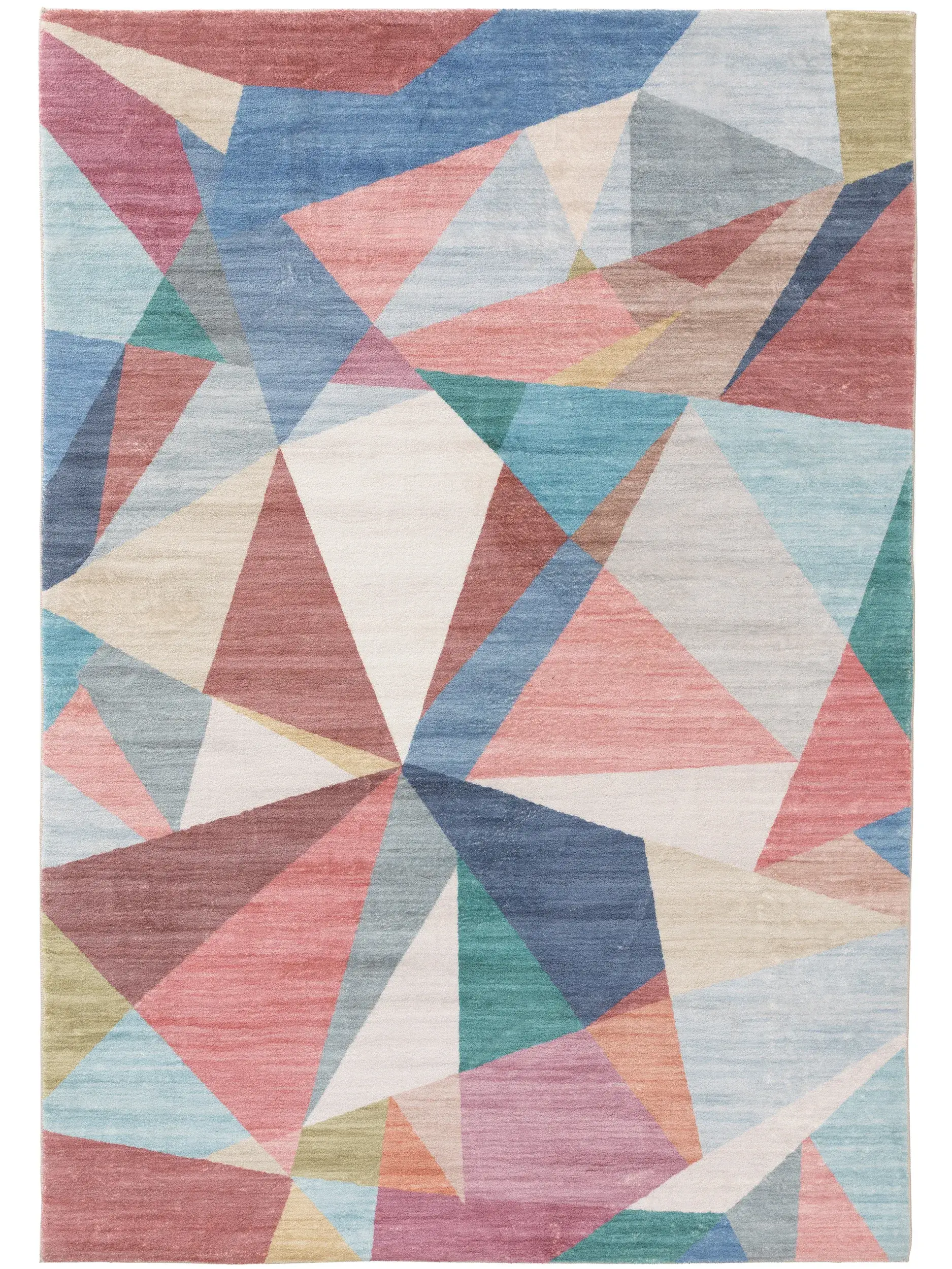Teppich aus 100% Polyester in Multicolor mit 100% Polyester hohem Flor von benuta Pop