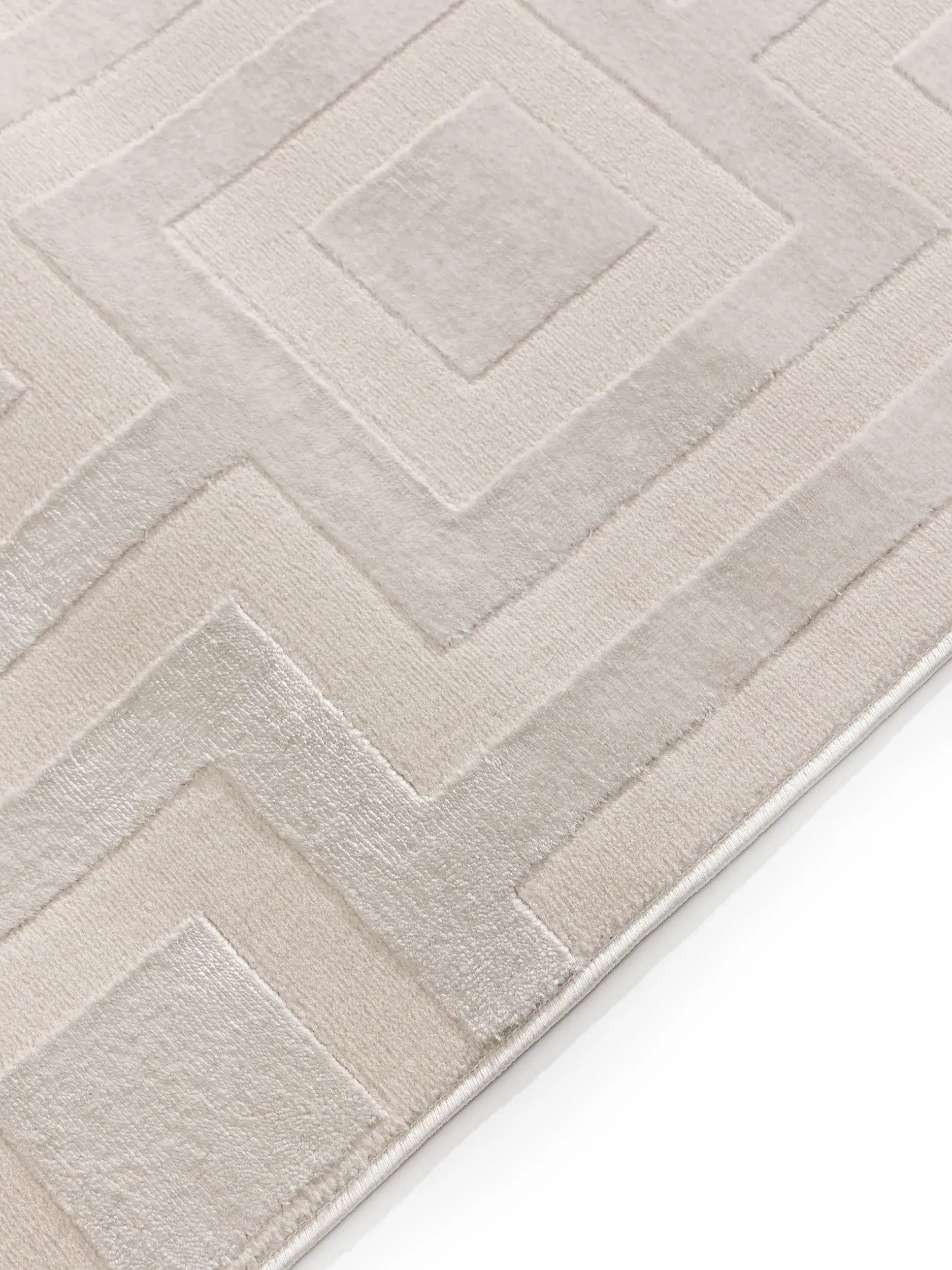 Teppe av 60% Polyester, 40% Polypropylen i Beige med 60% Polyester, 40% Polypropylen høy lugg fra benuta Basic