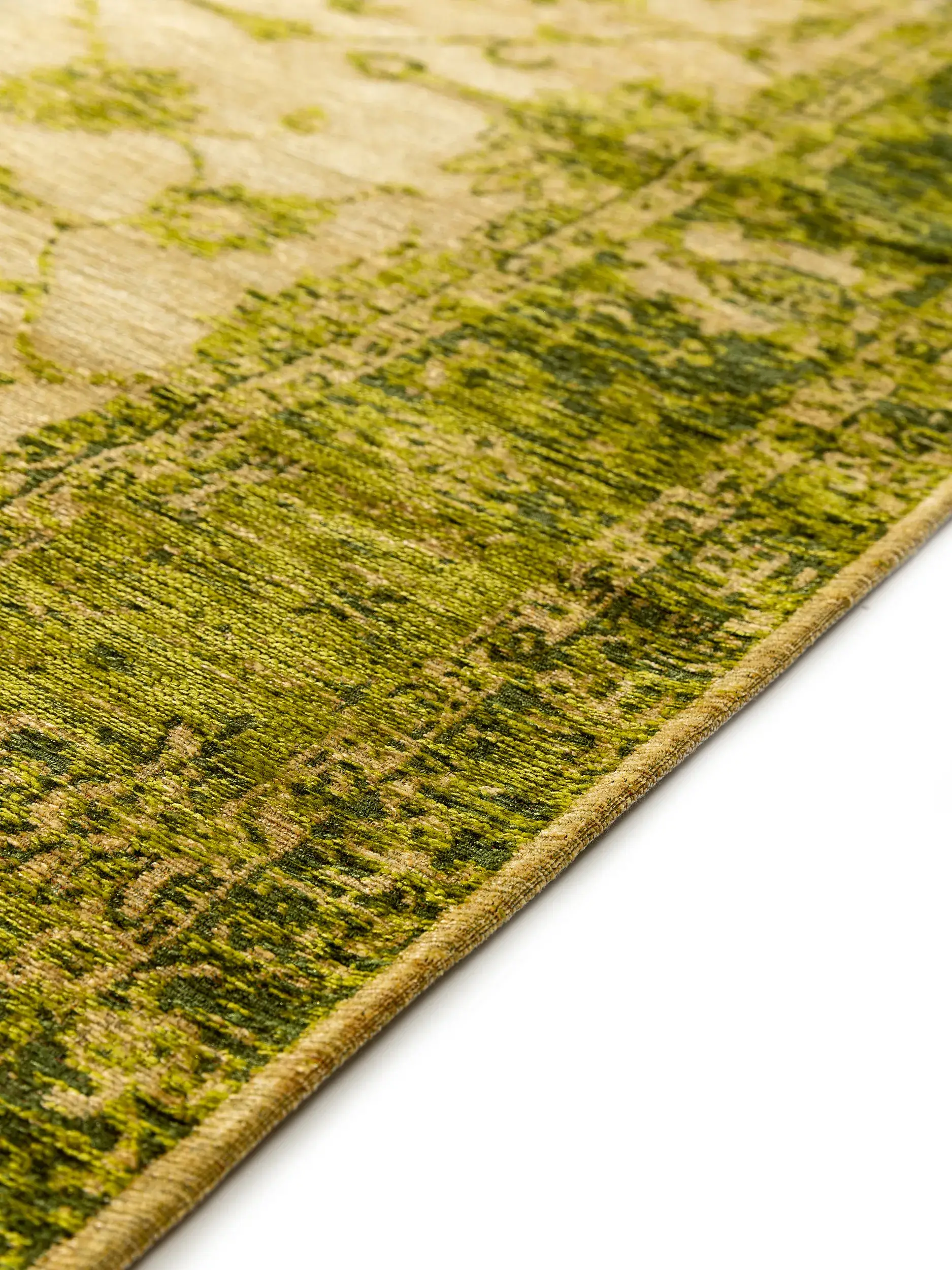 Alfombra de 55% Poliacrílico, 27% Poliéster, 17% Algodón, 1% Látex en Verde con un pelo de {{Placeholder_Pile Height}} de altura de benuta nest