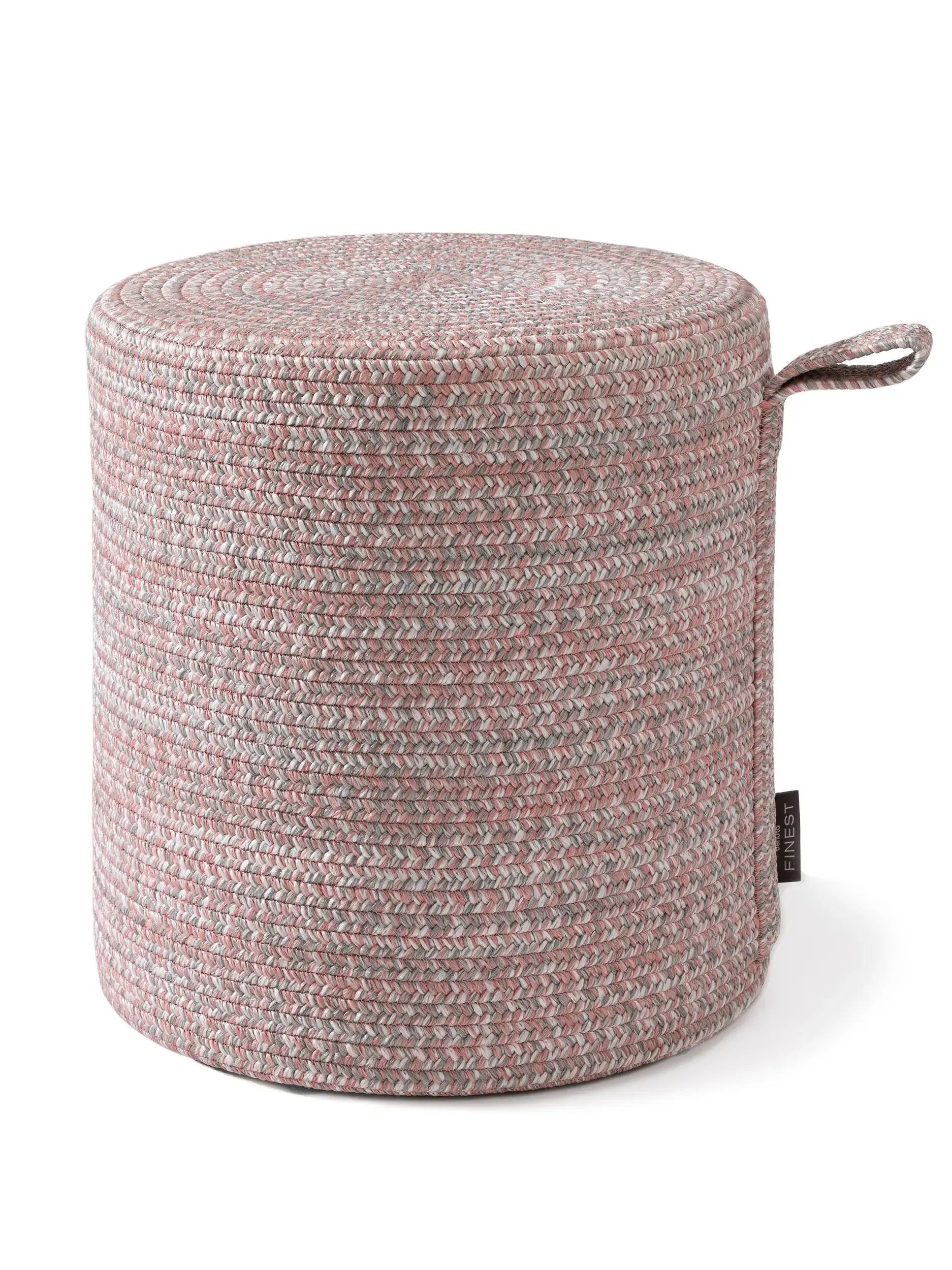 In- & Outdoor Pouf Noe Rosa Einfarbig-suunnittelussa, valmistettu 100% polypropeeniaista, benuta Finestin toimesta
