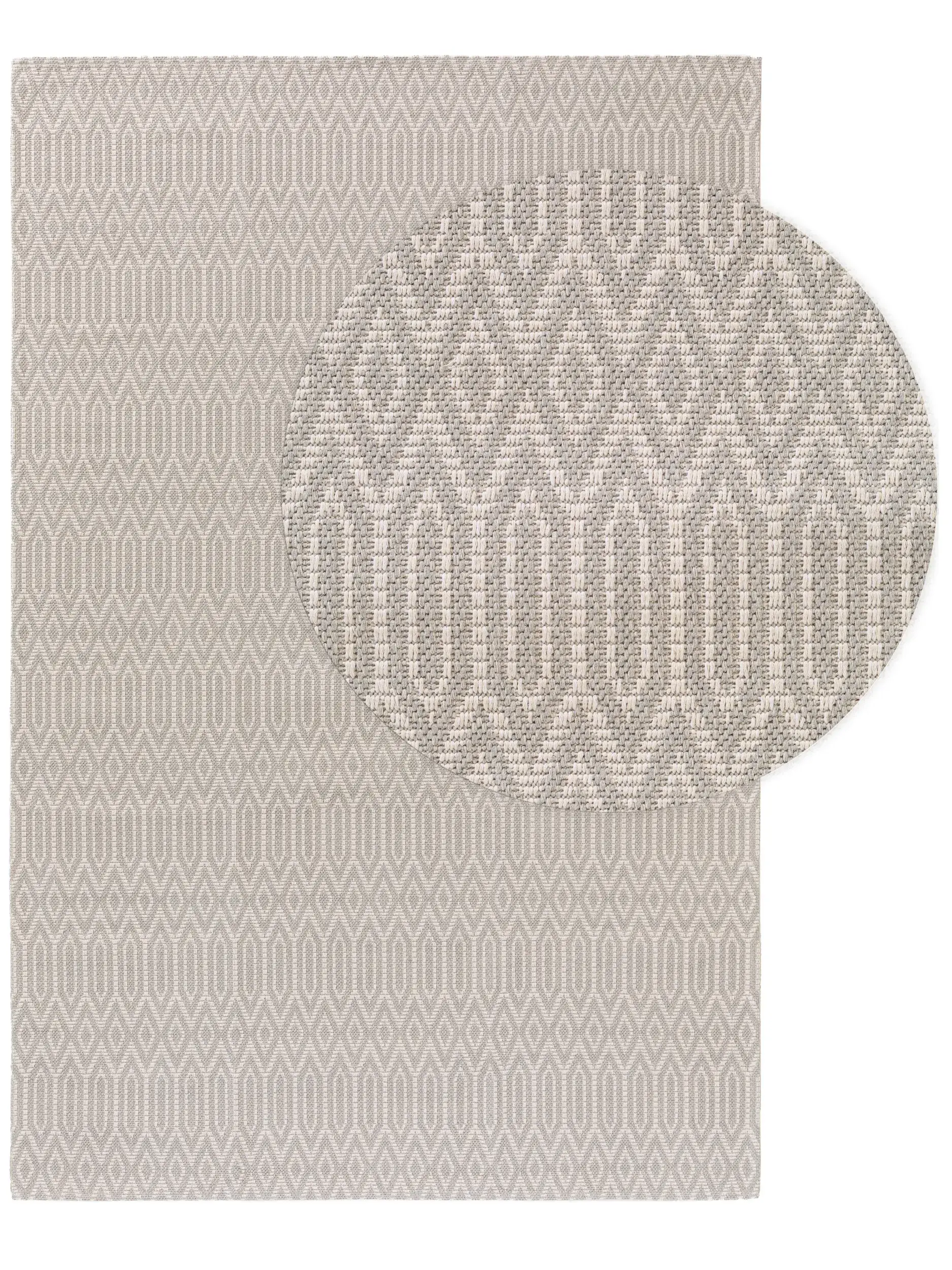 Teppich aus 100% Baumwolle in Grau mit 100% Baumwolle hohem Flor von benuta Nest