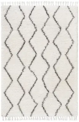 Tapis à poils longs Ebba Beige