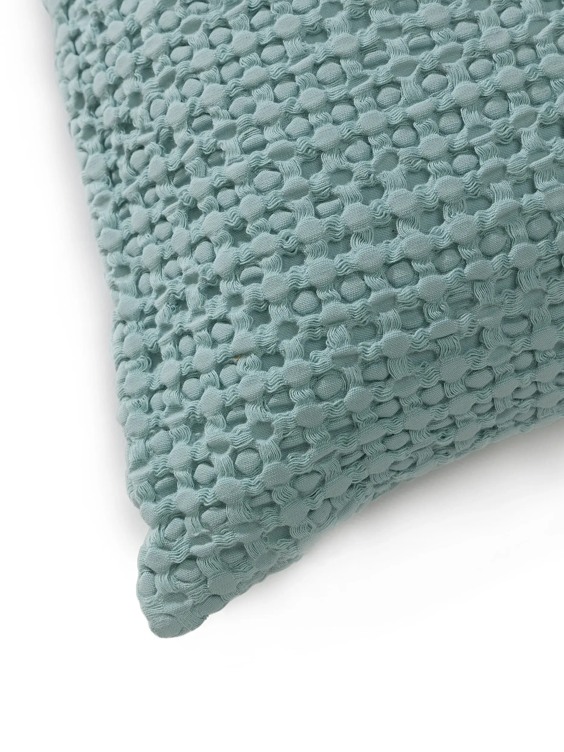 Funda de almohada Cloe Turquesa con diseño de Sólido en 100% Algodón de benuta POP