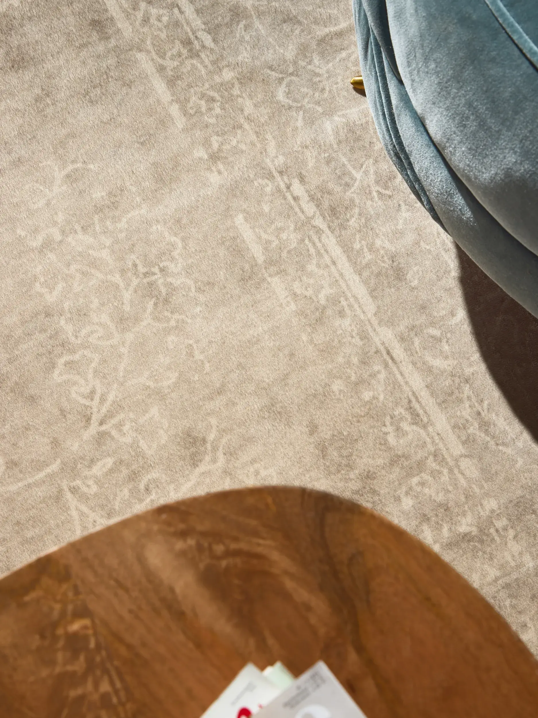 Tapis en 100% Polyester en Beige avec une pile de 100% Polyester de hauteur de benuta nest