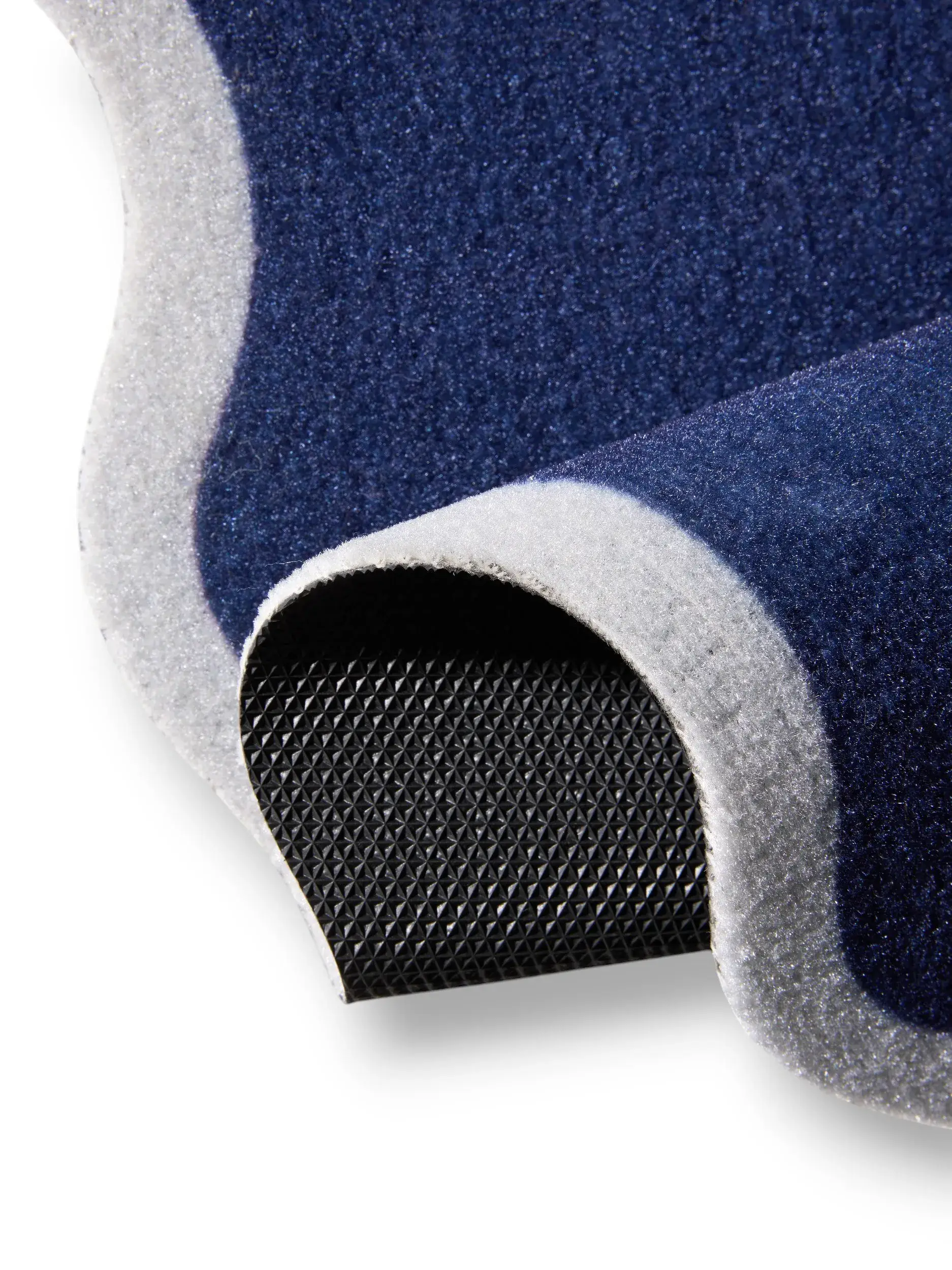 Wycieraczka Curl niebieski im Design Obramowanie aus 100% Poliester (PET recyklingowany) von benuta